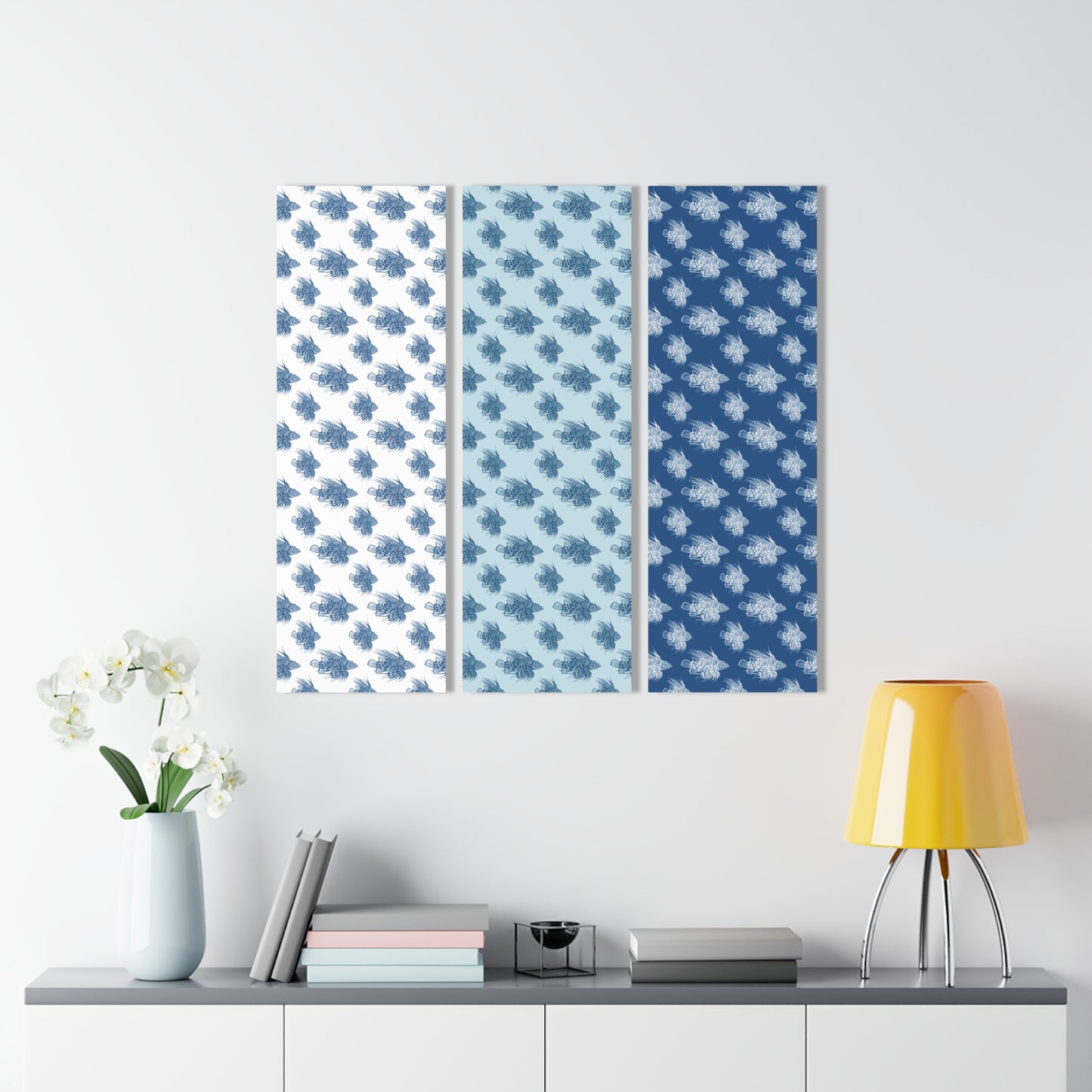 Lionfish Acrylic Triptych Wall Art - Unique Coastal Decor