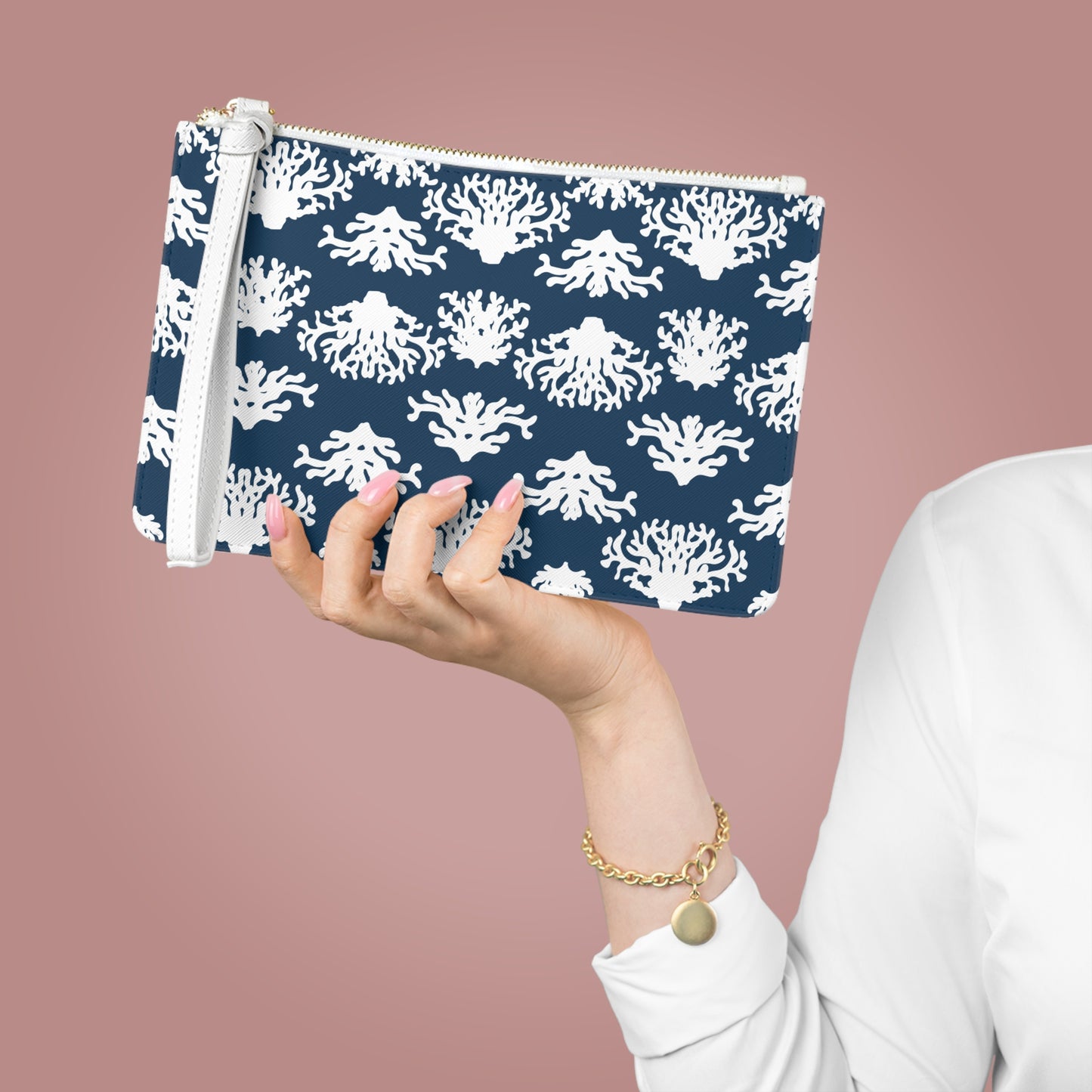 Coral Grand Blues Clutch Bag