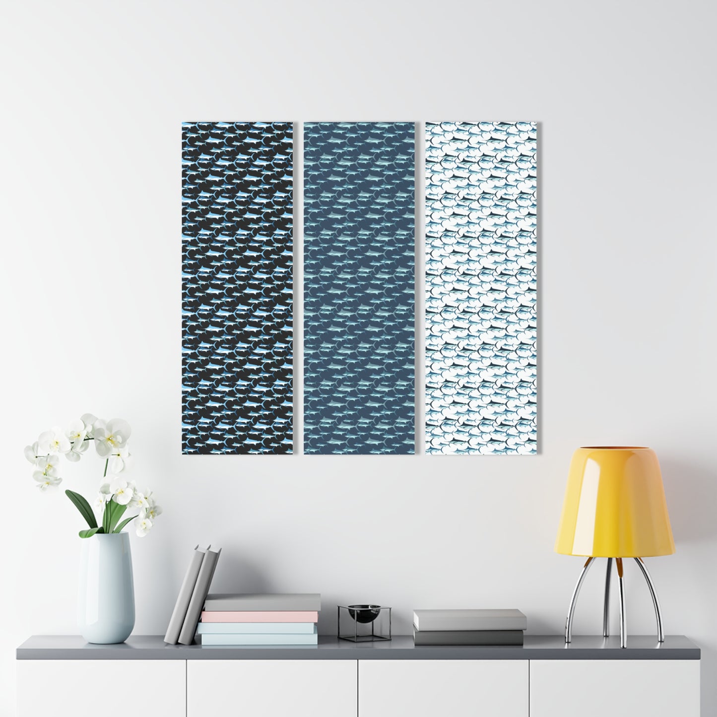 Marlin Acrylic Triptych Wall Art - Unique Coastal Decor