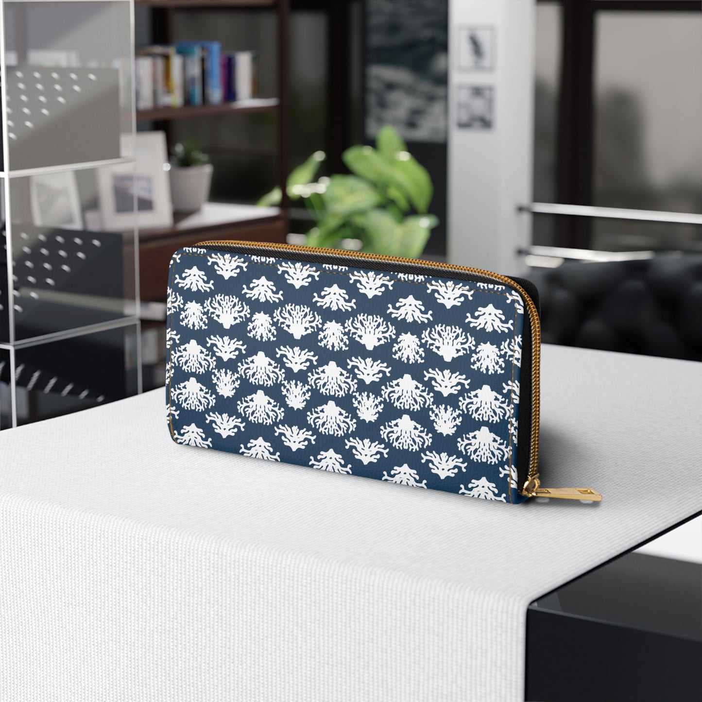 Coral Grand Blues Zipper Wallet