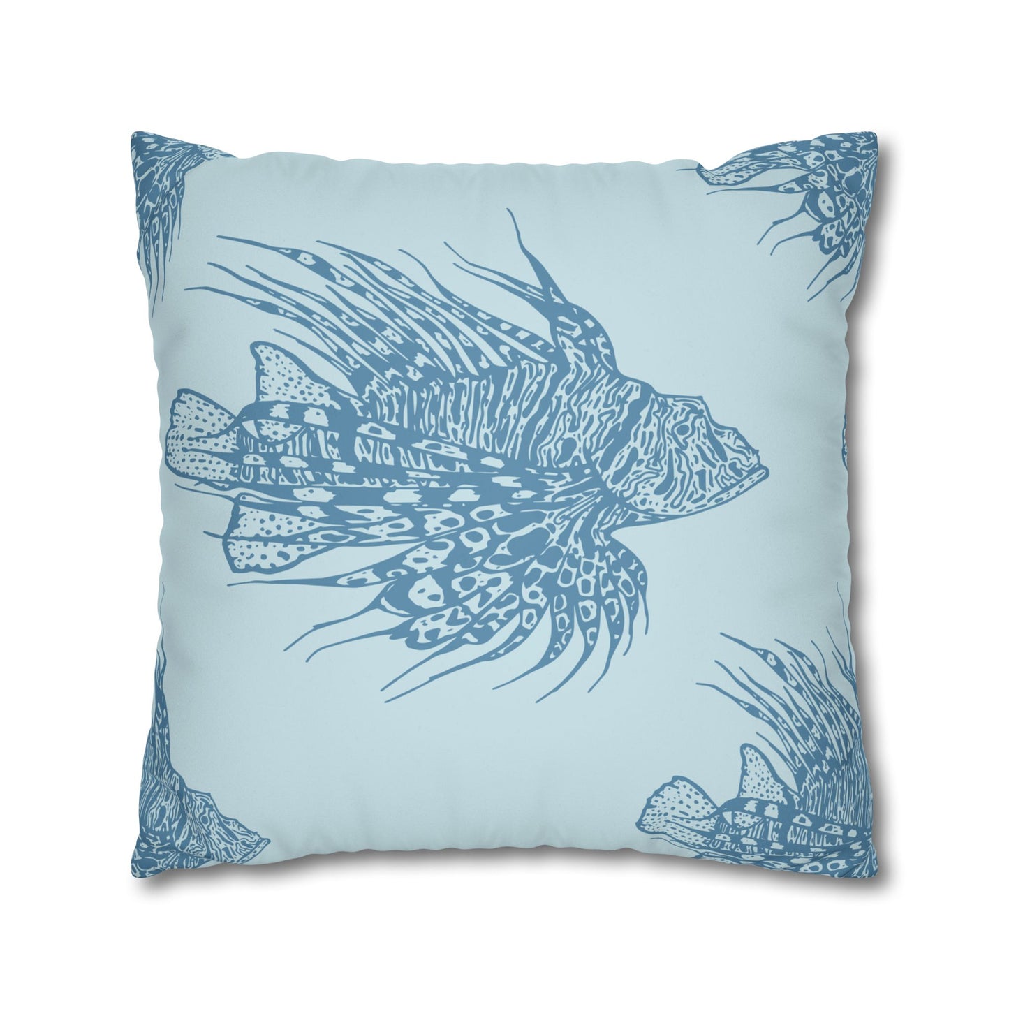 Lionfish - Faux Suede Pillowcase - Perfect for Beach Lovers