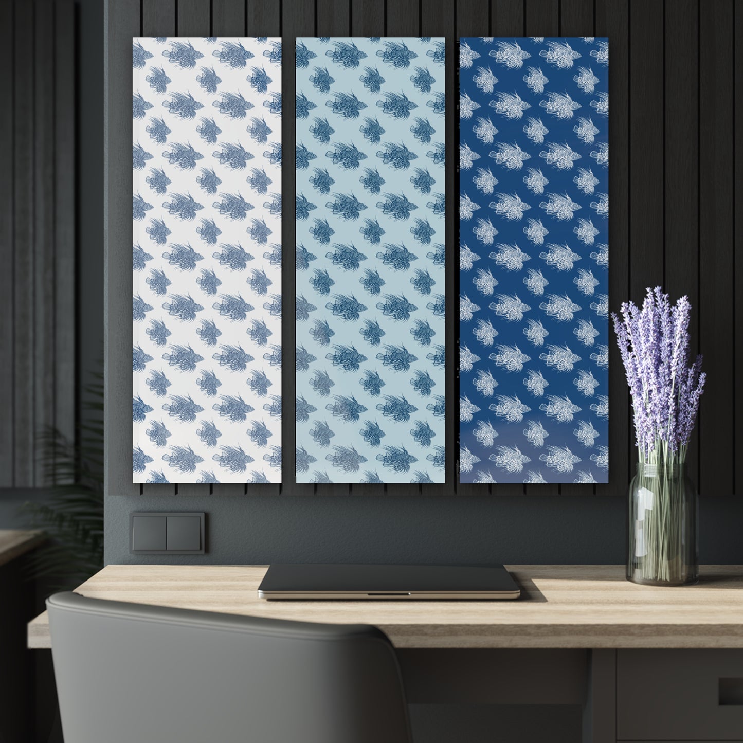 Lionfish Acrylic Triptych Wall Art - Unique Coastal Decor