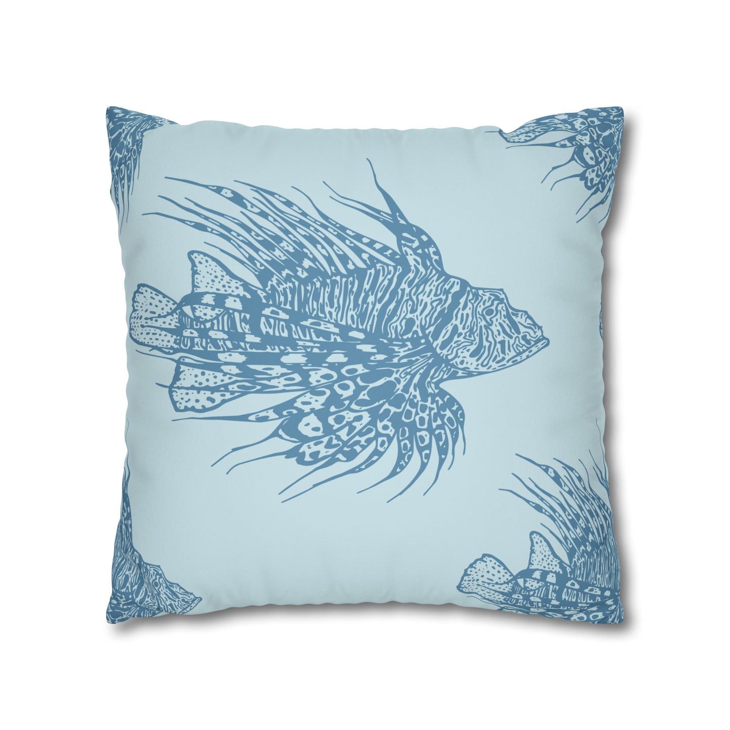 Lionfish - Faux Suede Pillowcase - Perfect for Beach Lovers