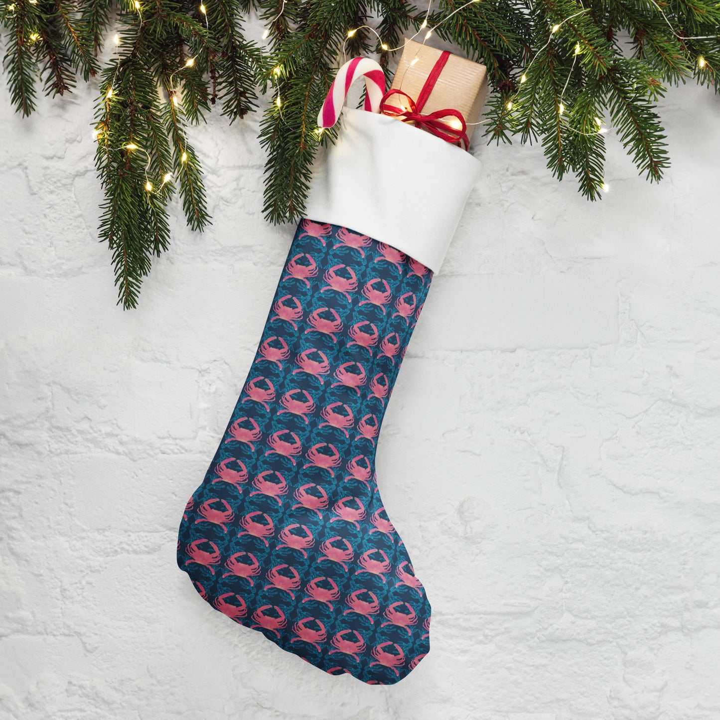Blue Crab Christmas stocking
