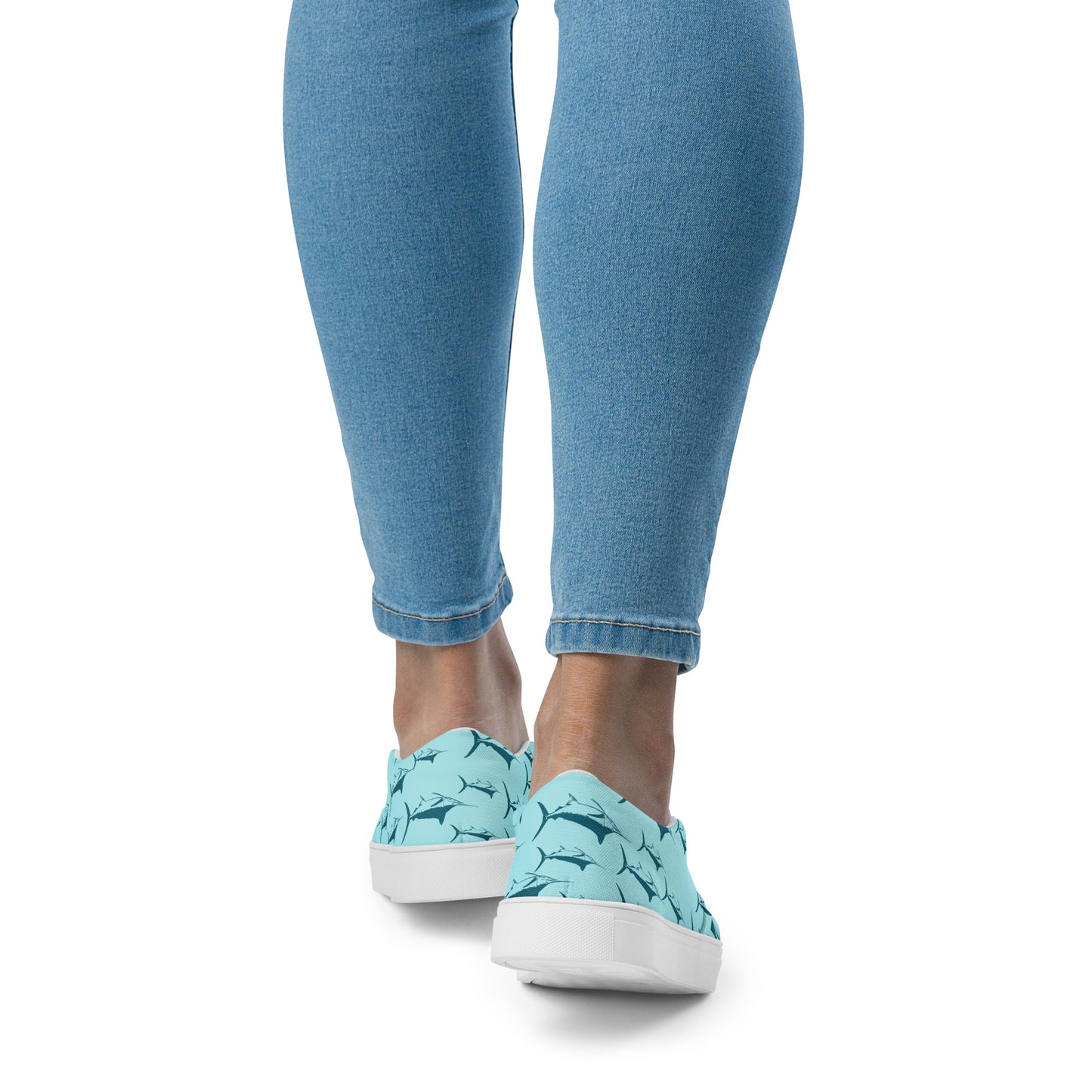Marlin Women’s slip-on canvas shoes(Light Teal)
