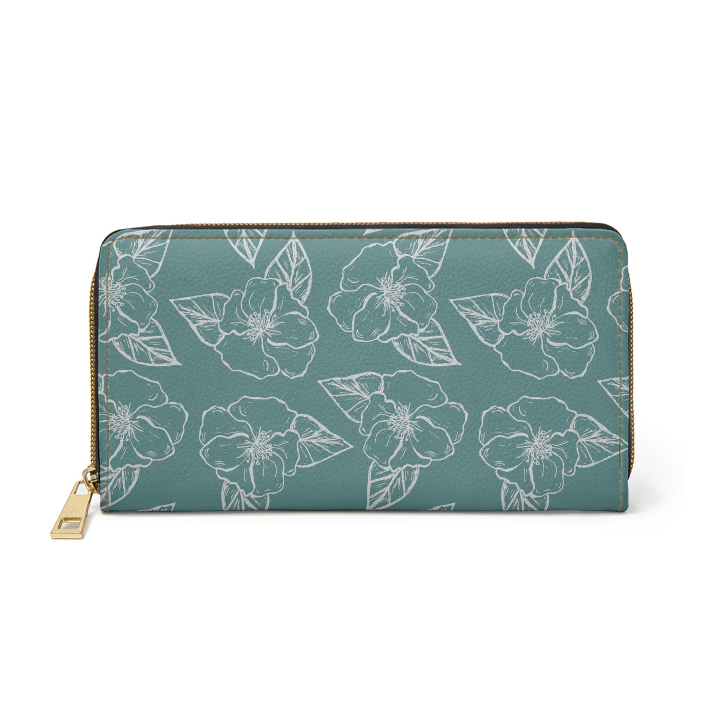 Floral Hibiscus Zipper Wallet