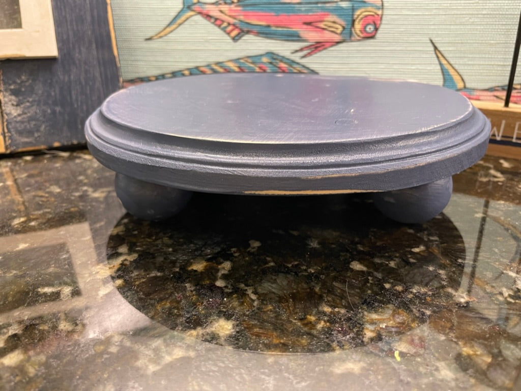 Blue Round Riser Stand with Round Legs