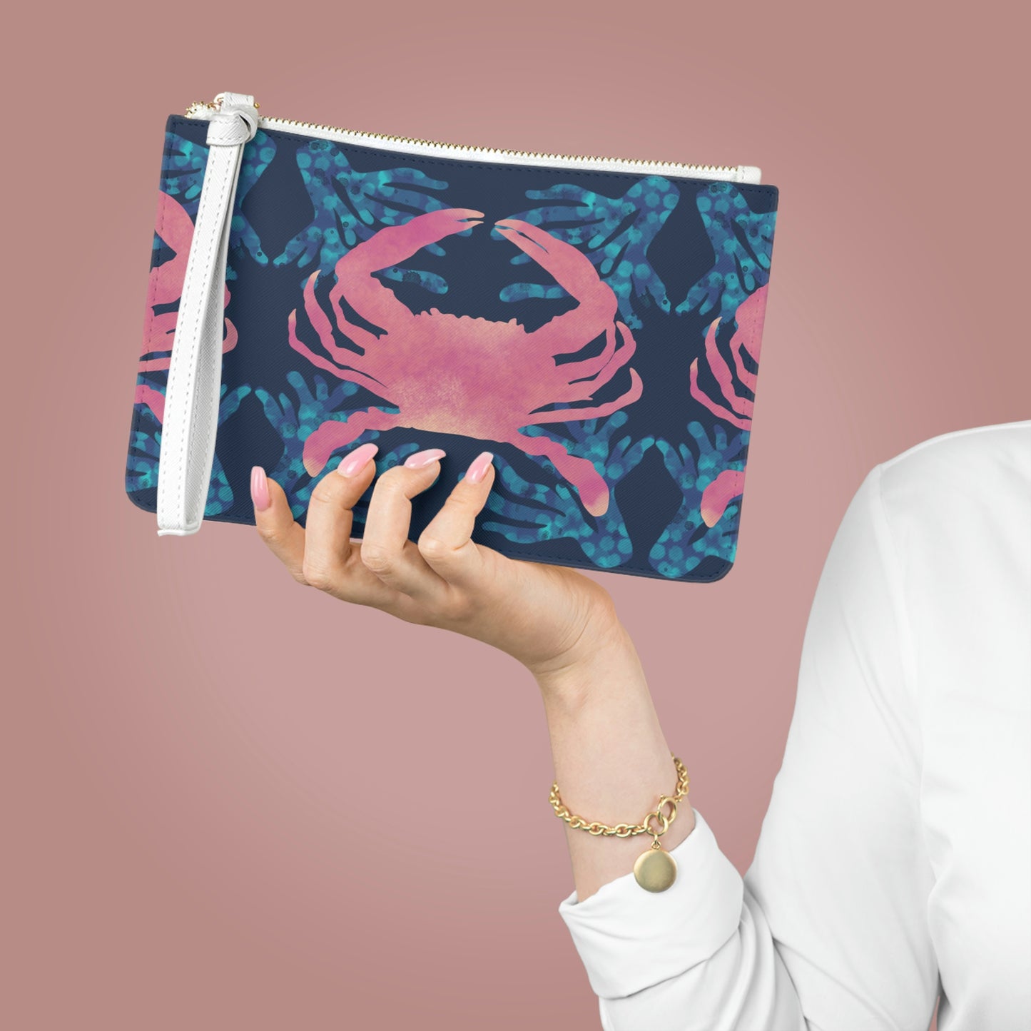 Blue Crab Clutch Bag
