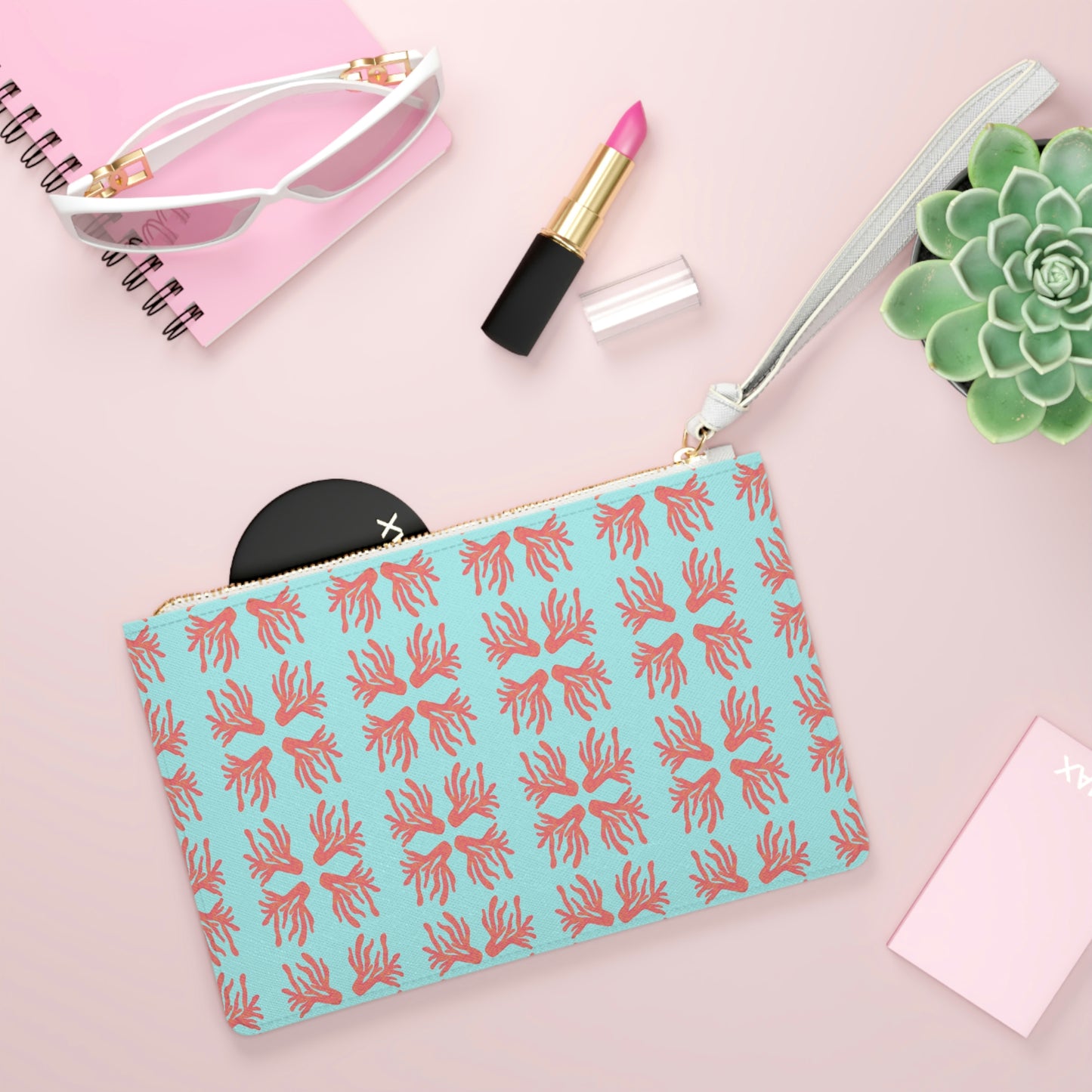 Coral Clutch Bag