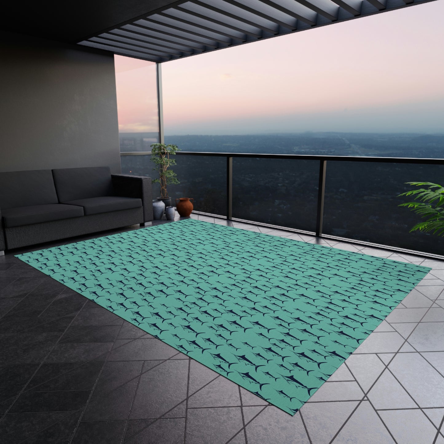 Mint Marlin Outdoor Rug