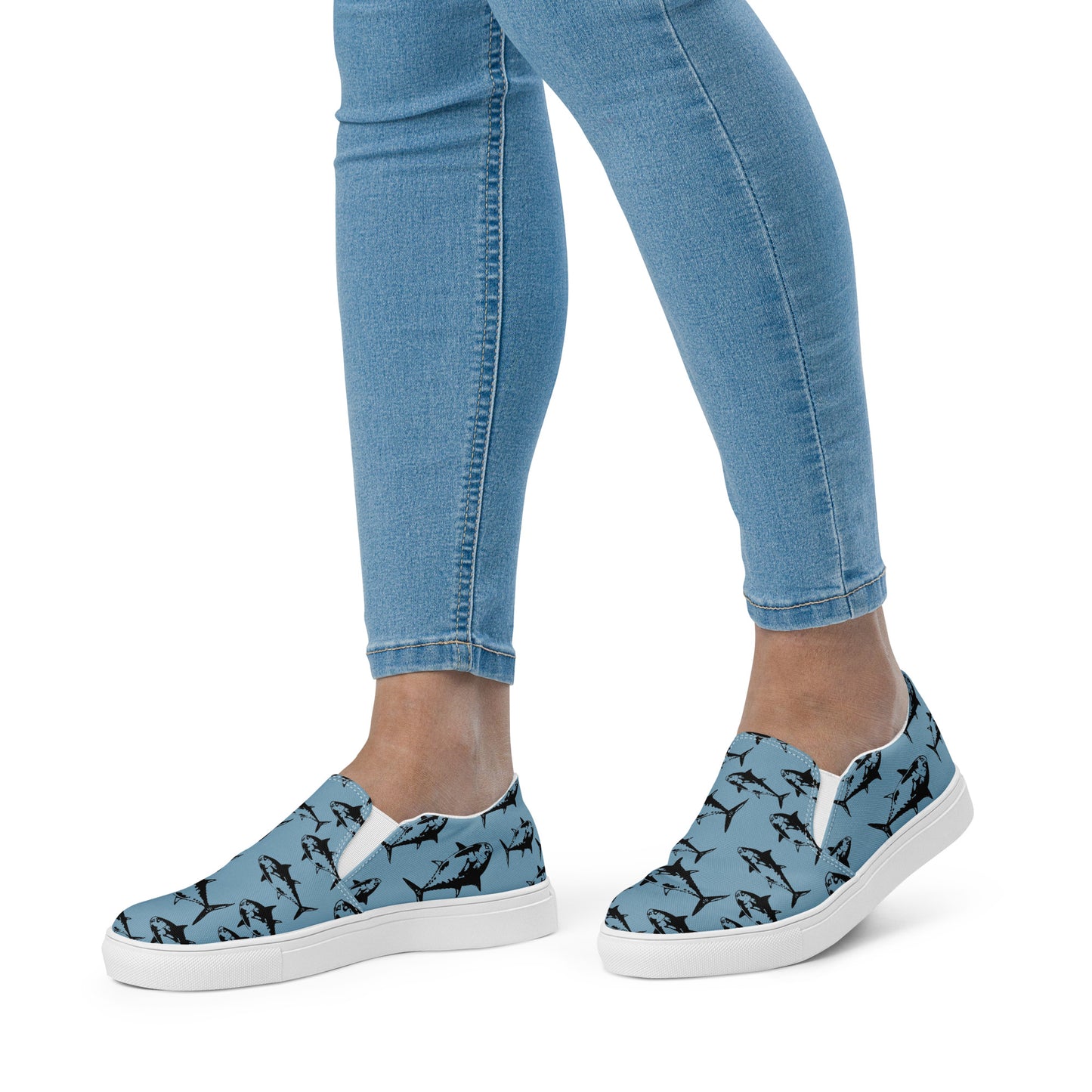 Black Fin Tuna Women’s slip-on canvas shoes