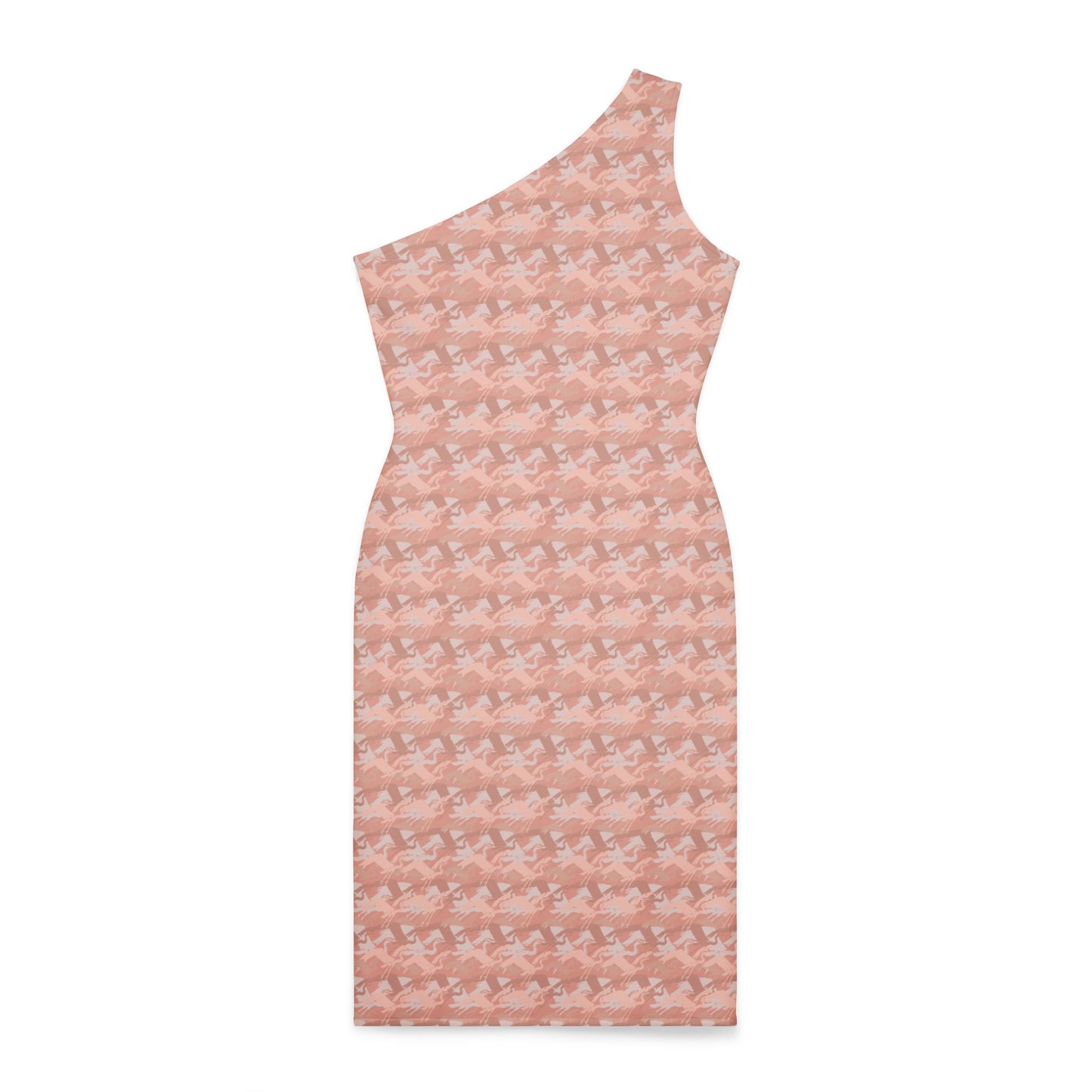 Heron in flight Elegant One-Shoulder Dress