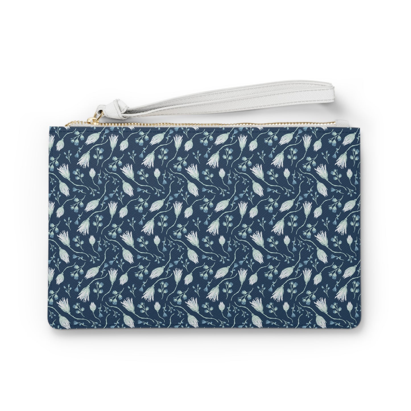 Floral Blues Clutch Bag