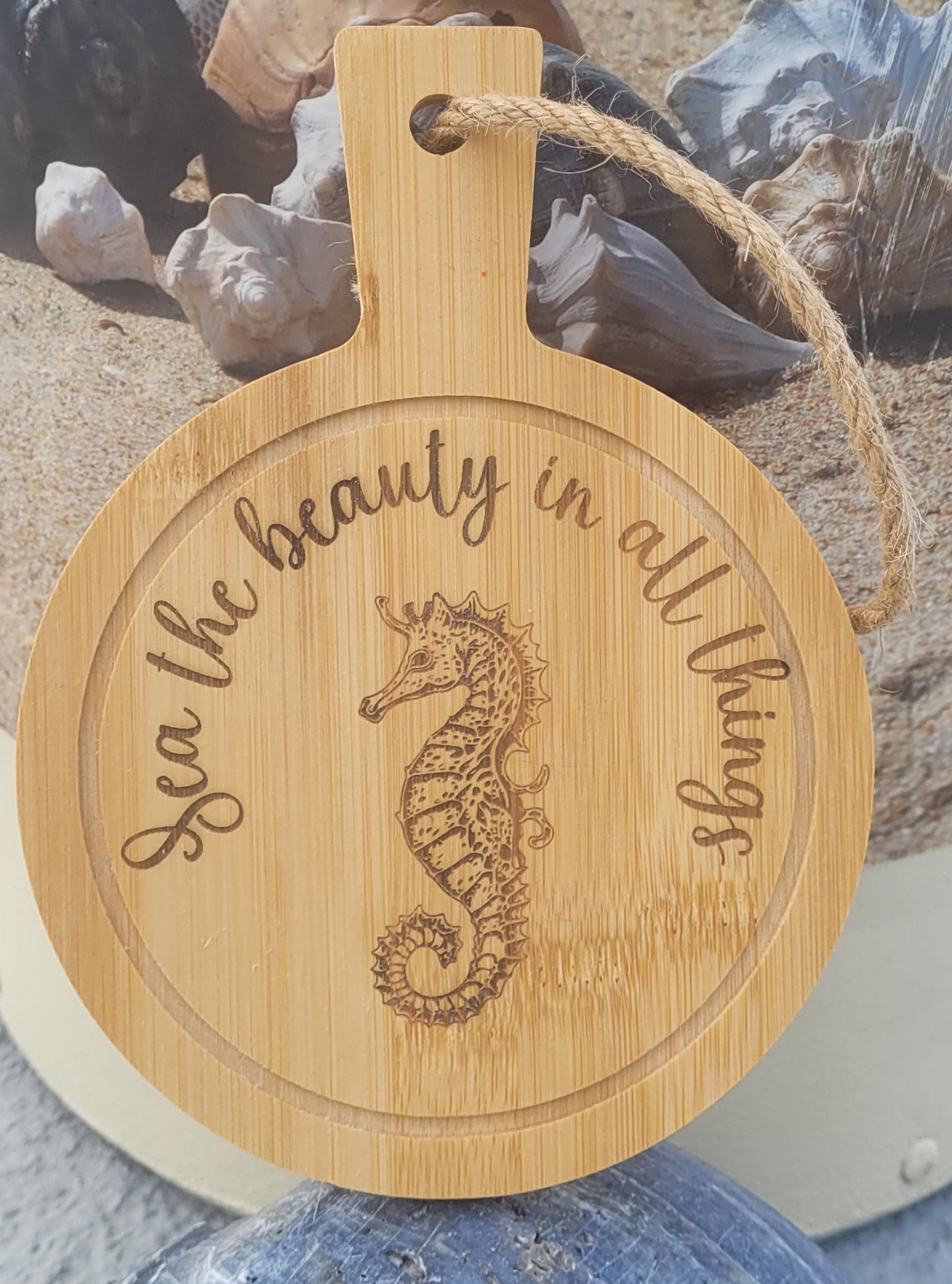 Sea Horse Mini Bamboo Serving Board