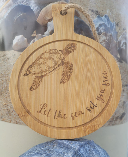 Sea Turtle Mini Bamboo Serving Board