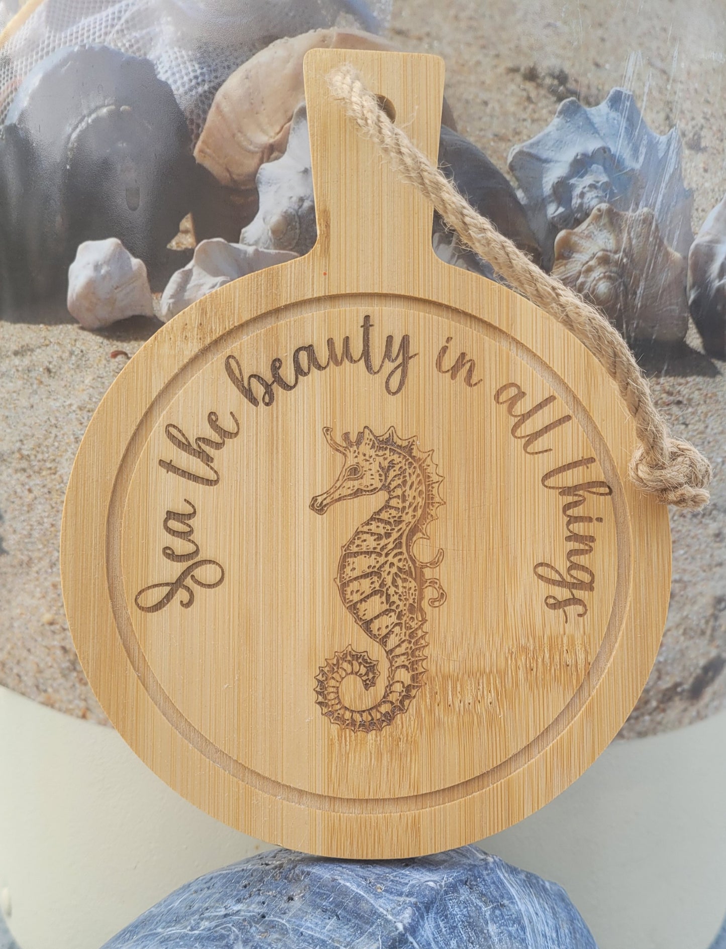 Sea Horse Mini Bamboo Serving Board