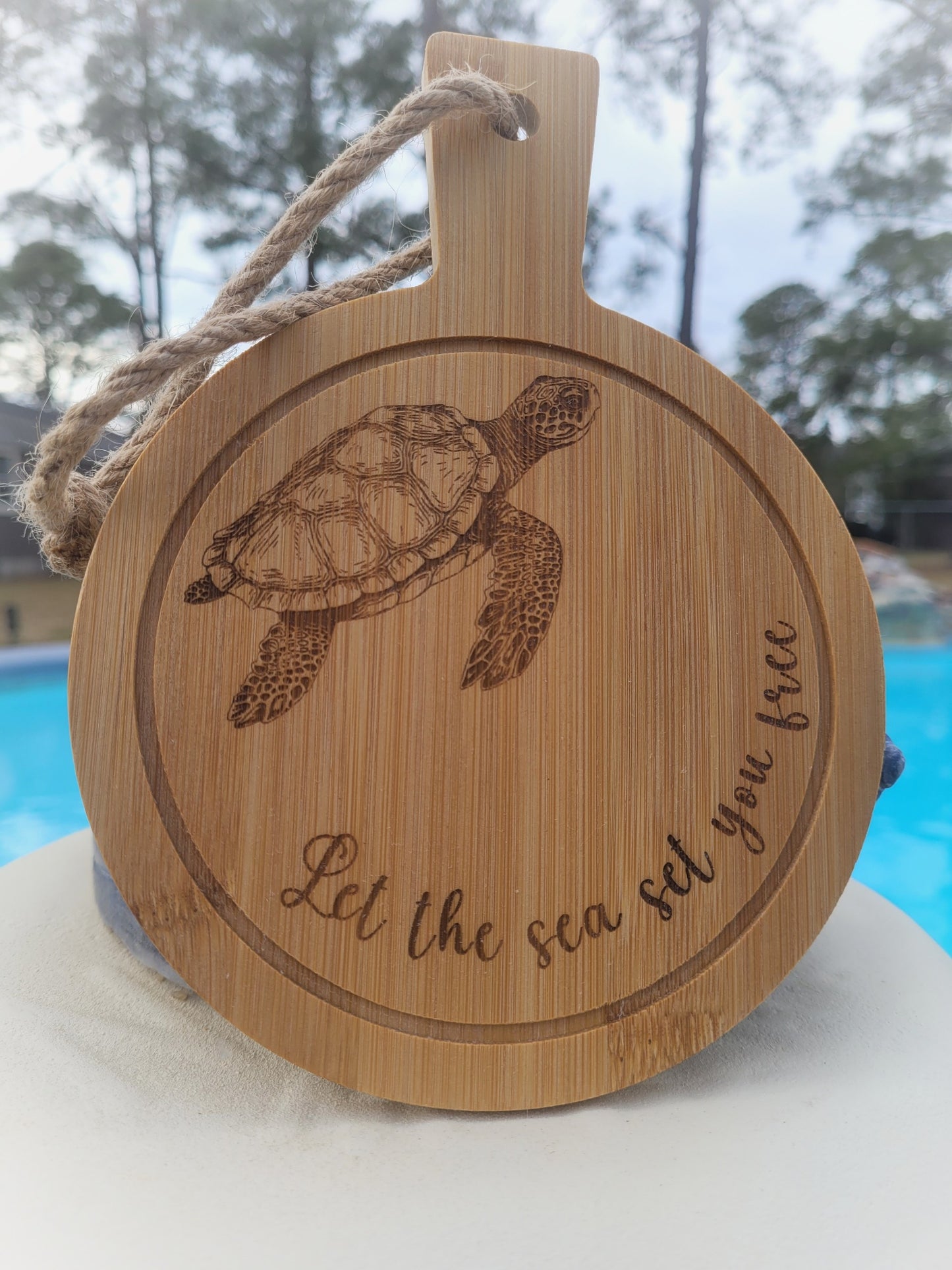 Sea Turtle Mini Bamboo Serving Board