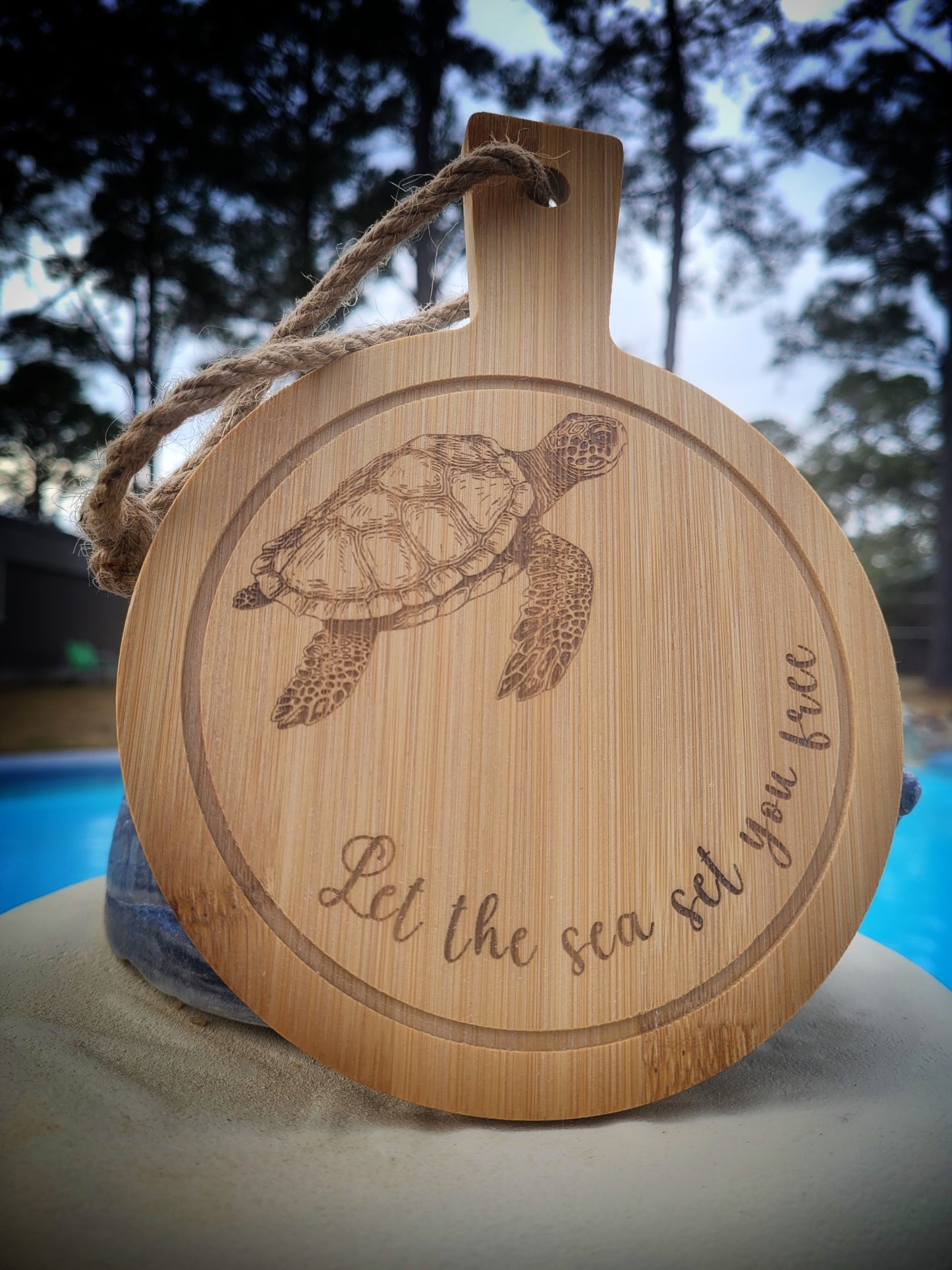 Sea Turtle Mini Bamboo Serving Board