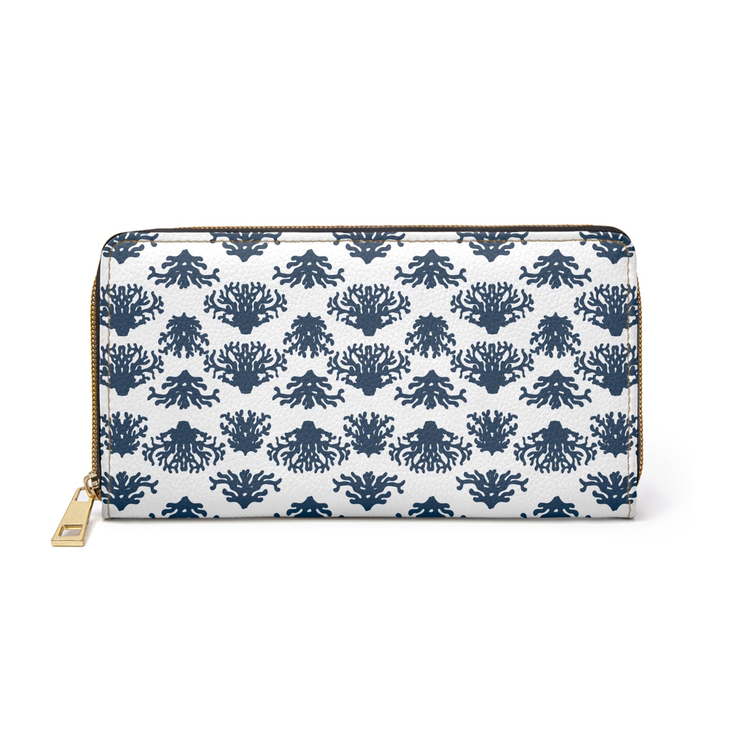 Coral Blues Zipper Wallet