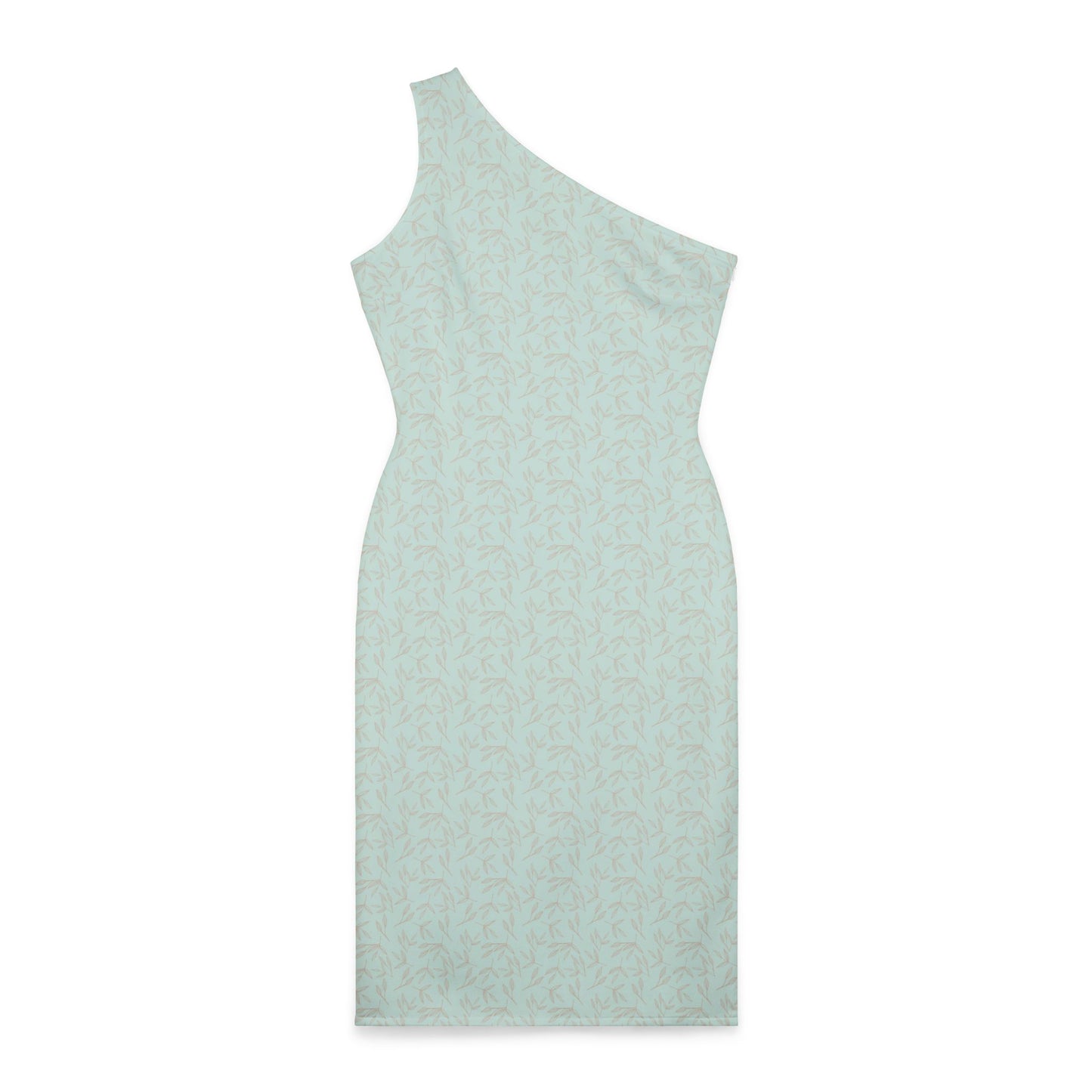 Coastal Falling leaves One-Shoulder Dress
