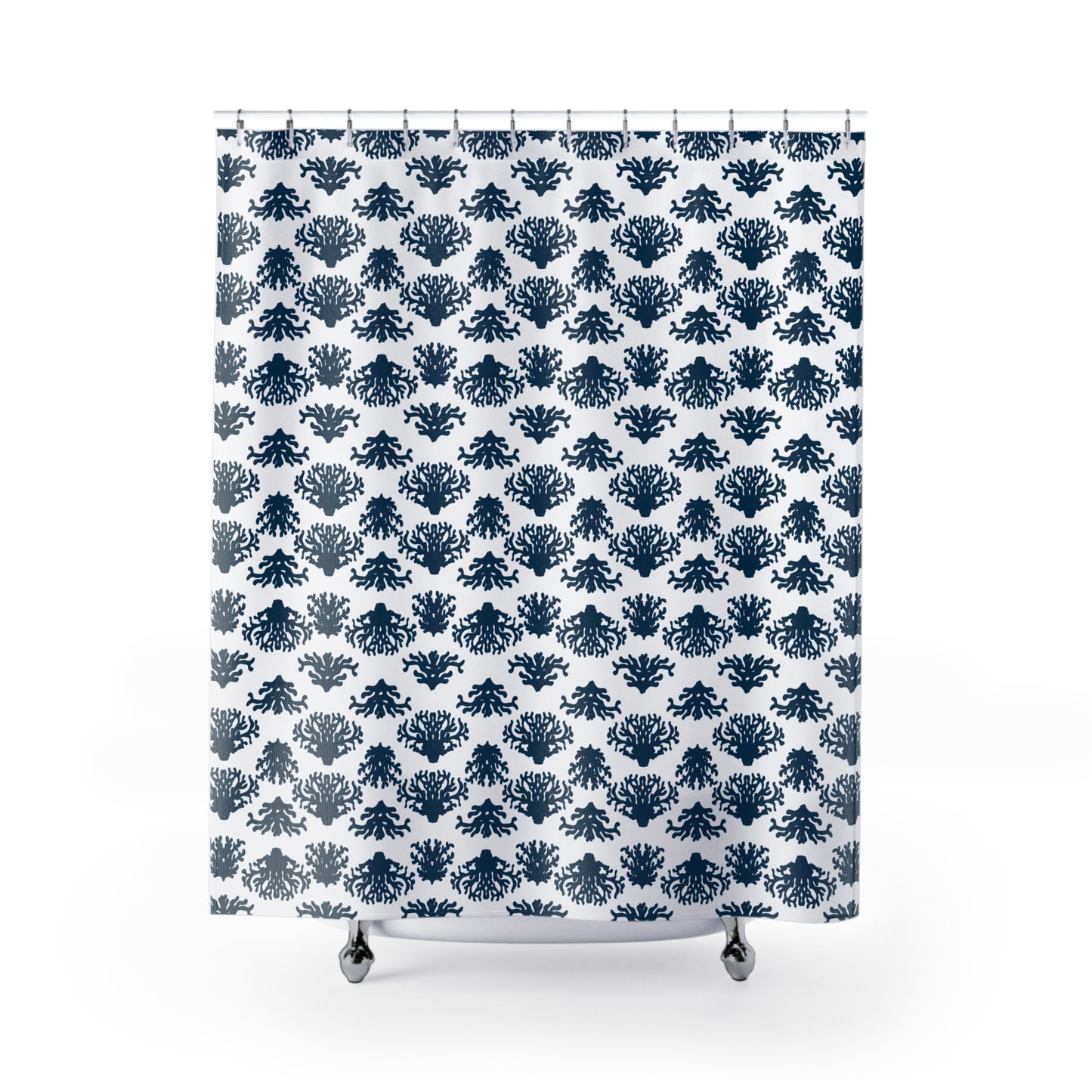 Coral Blues Shower Curtain