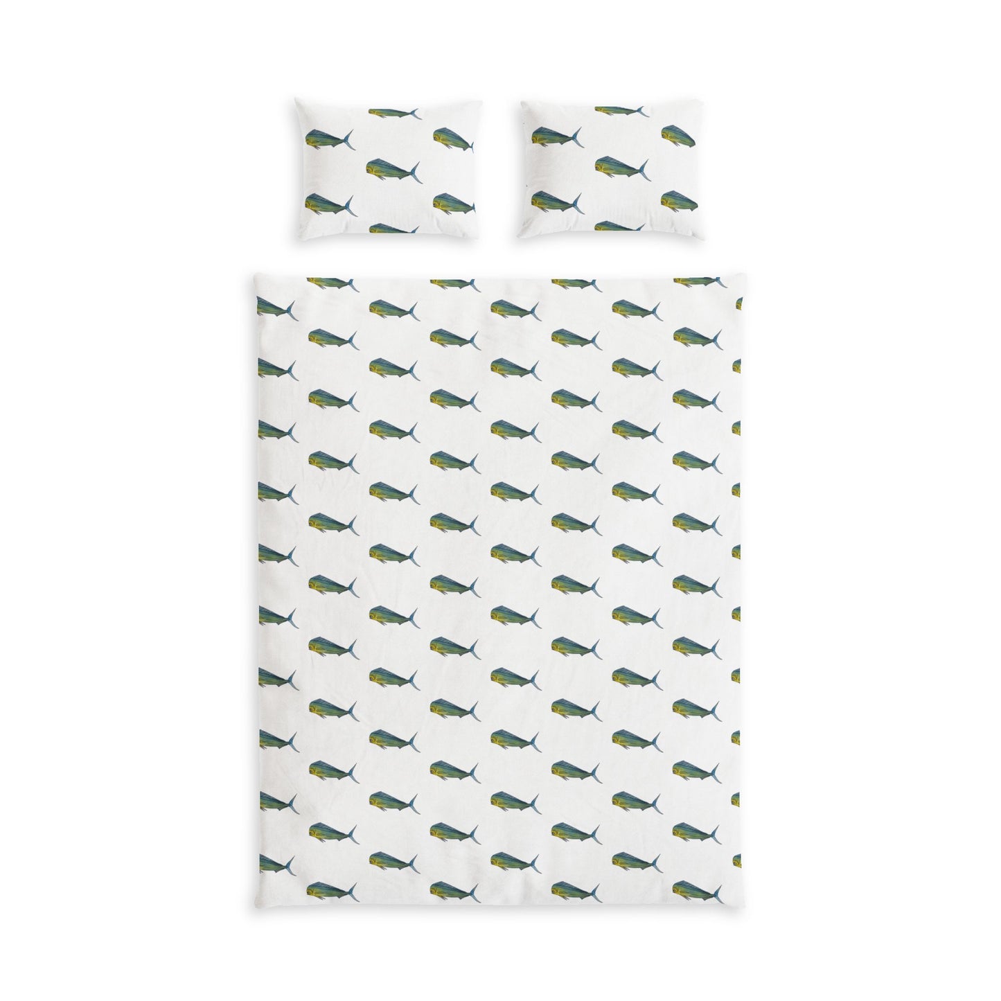 Mahi Cotton Bed Set – Nautical Ocean Print Duvet Cover & Pillowcases