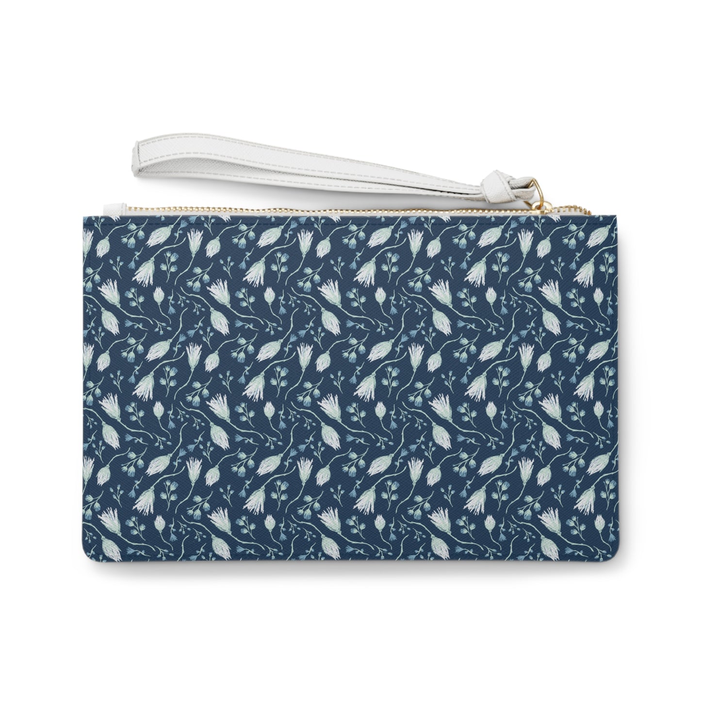 Floral Blues Clutch Bag