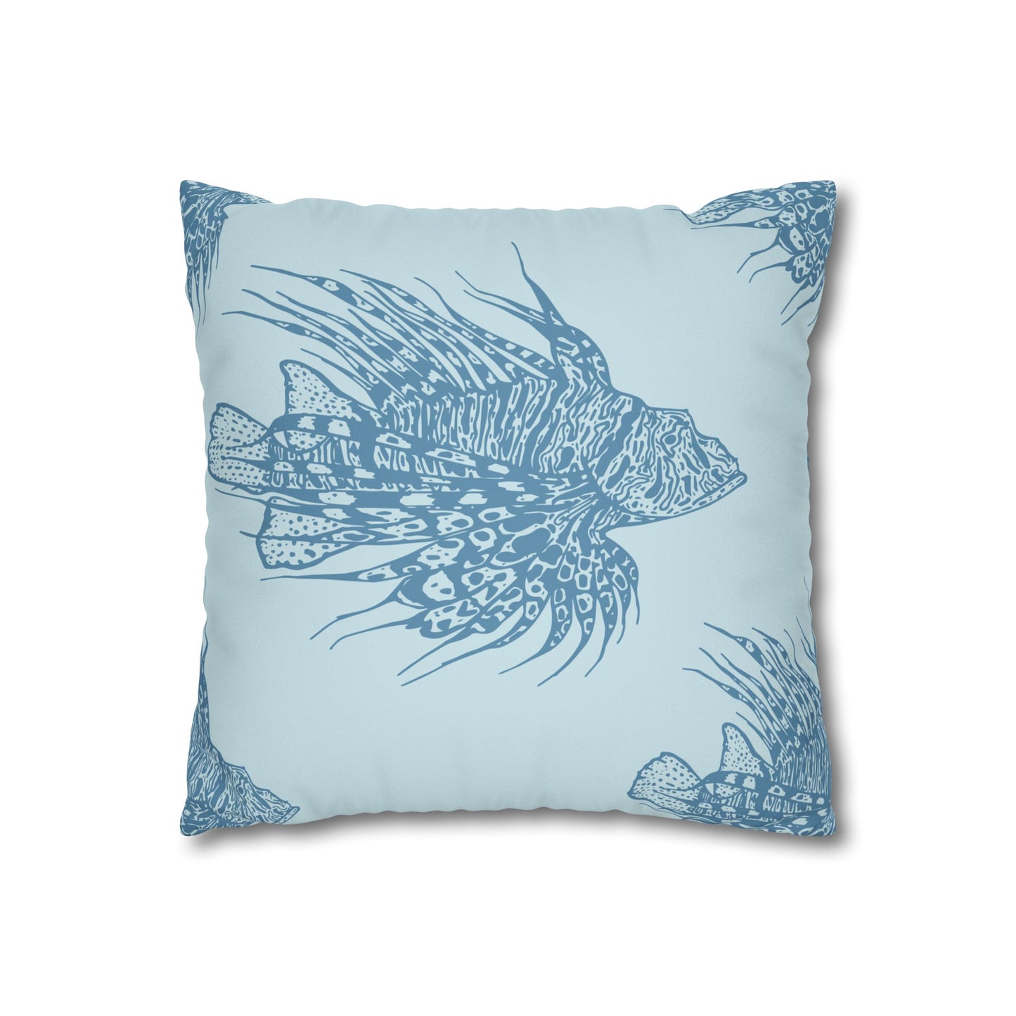Lionfish -  Faux Suede Pillowcase - Perfect for Beach Lovers