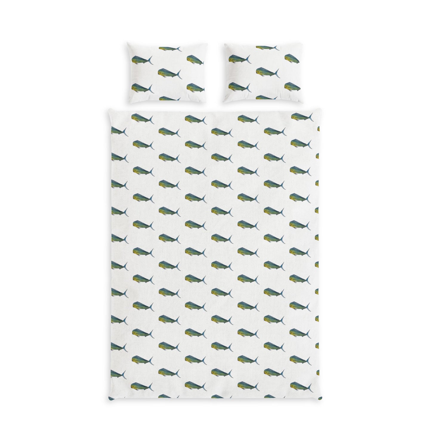 Mahi Cotton Bed Set – Nautical Ocean Print Duvet Cover & Pillowcases