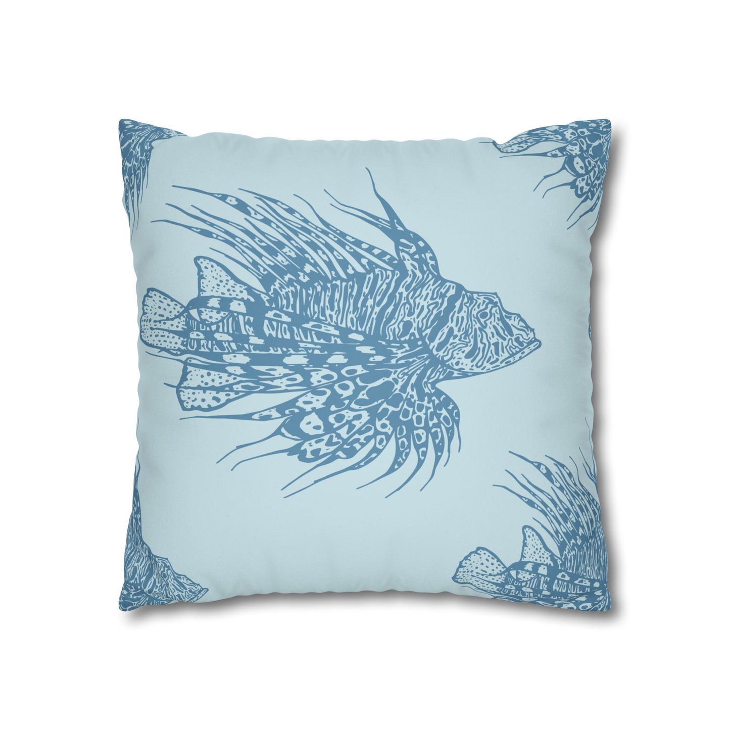 Lionfish -  Faux Suede Pillowcase - Perfect for Beach Lovers