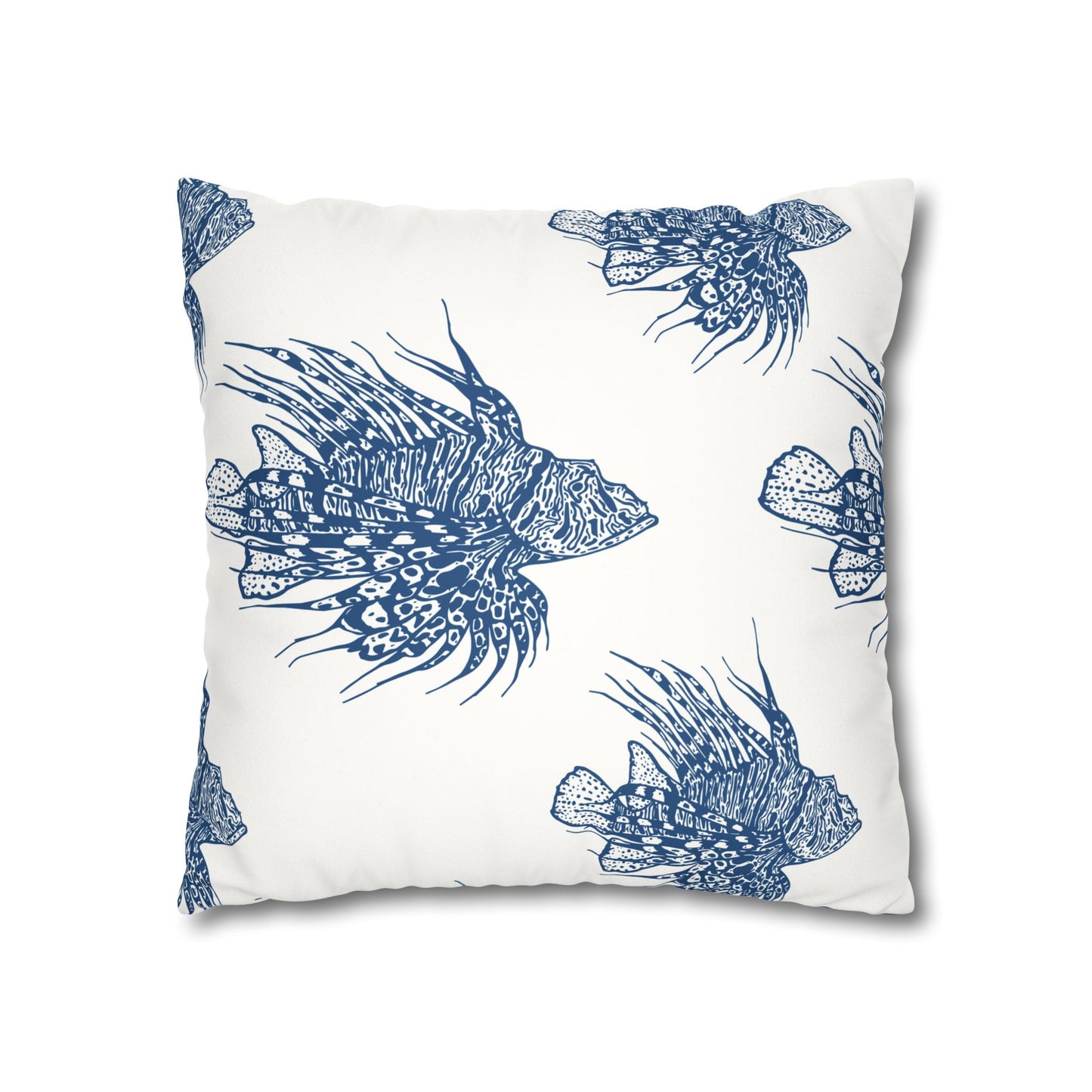 Lionfish -  Faux Suede Pillowcase - Perfect for Beach Lovers