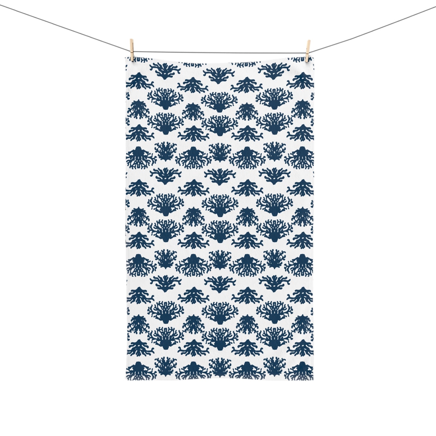 Coral Blues Hand Towel