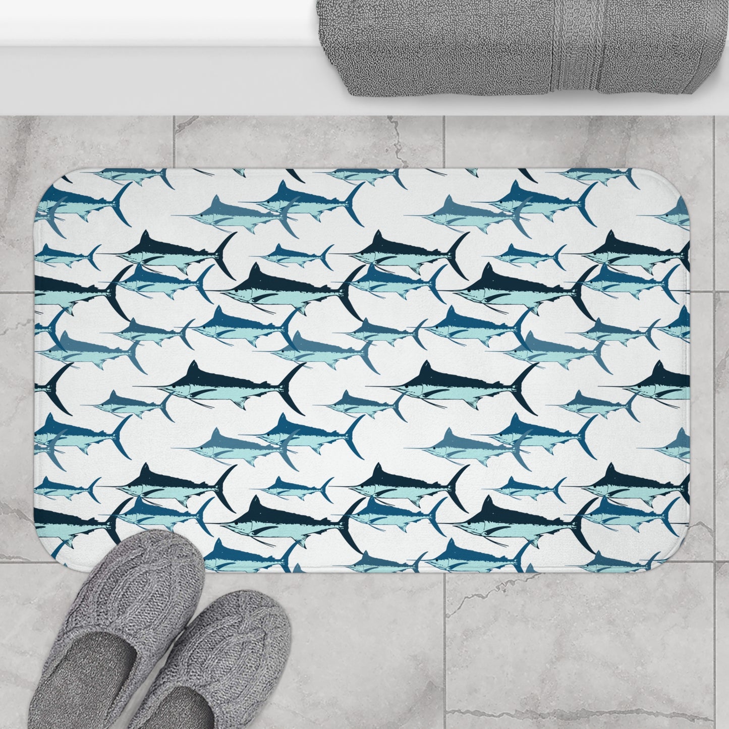 Blue Marlin Bath Mat