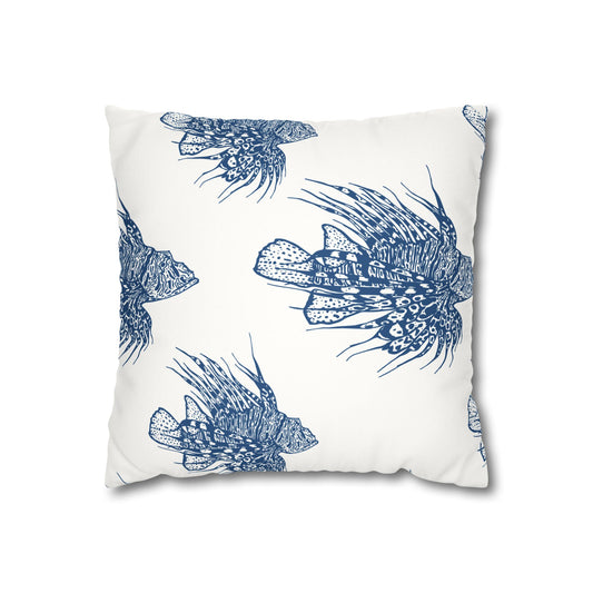 Lionfish -  Faux Suede Pillowcase - Perfect for Beach Lovers