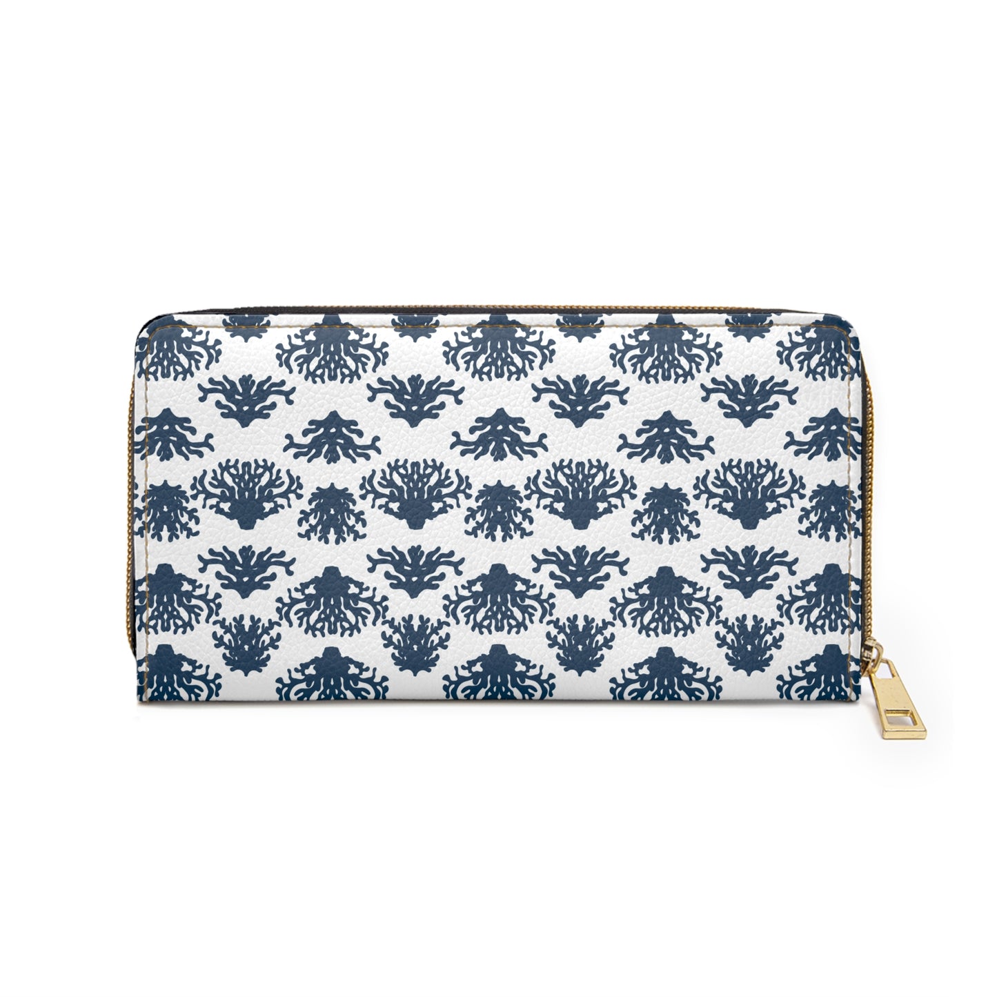 Coral Blues Zipper Wallet