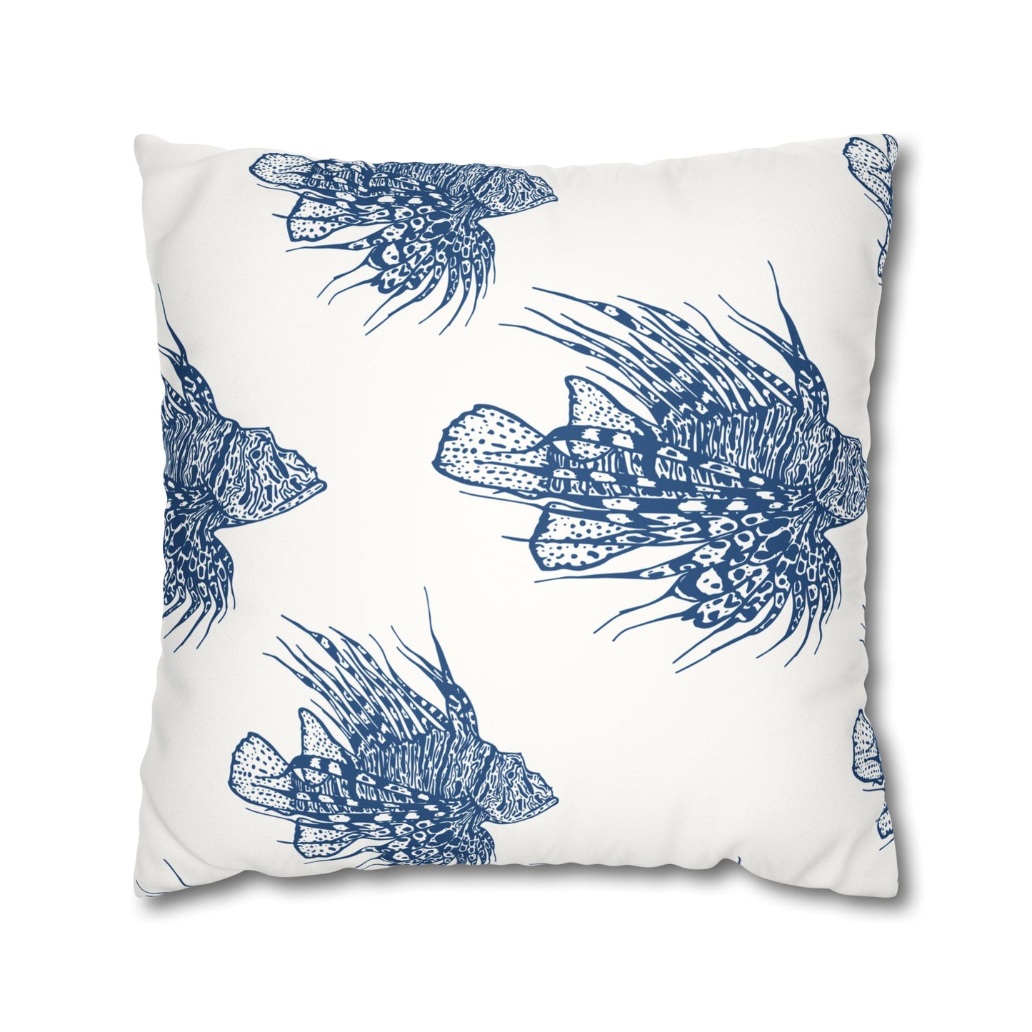 Lionfish -  Faux Suede Pillowcase - Perfect for Beach Lovers