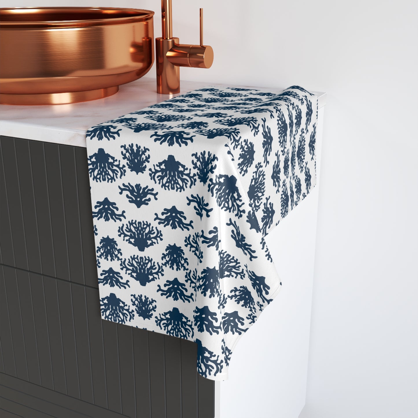 Coral Blues Hand Towel