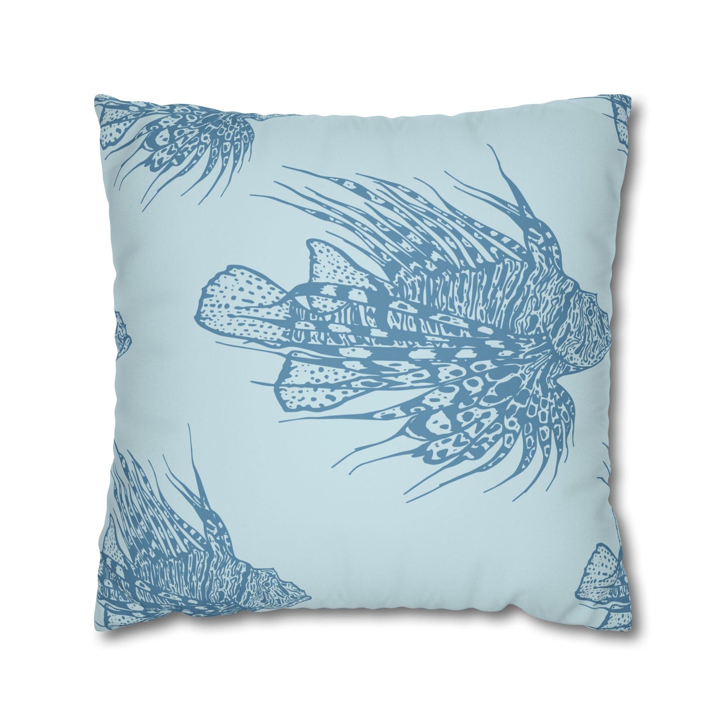 Lionfish -  Faux Suede Pillowcase - Perfect for Beach Lovers