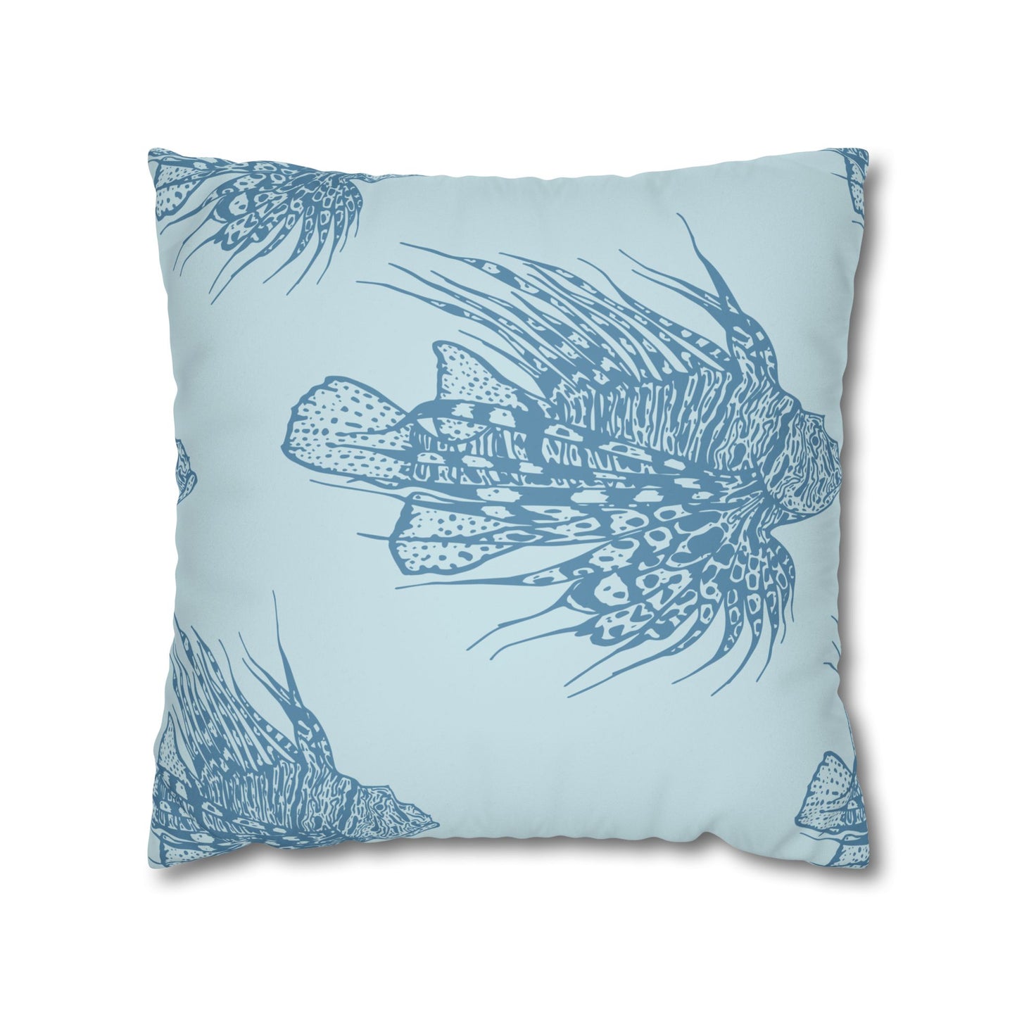 Lionfish -  Faux Suede Pillowcase - Perfect for Beach Lovers
