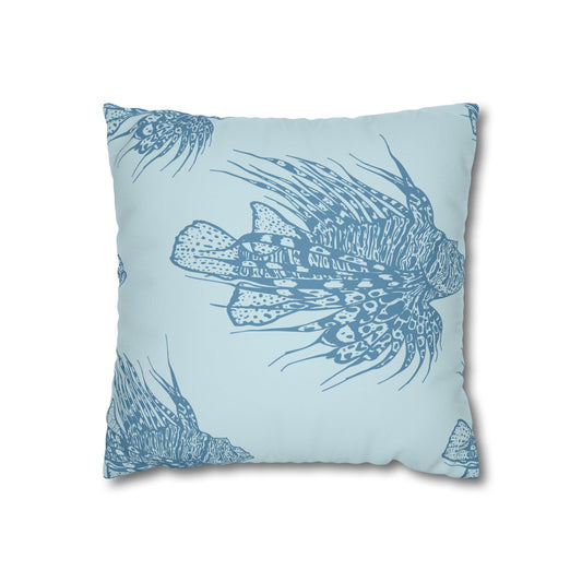 Lionfish -  Faux Suede Pillowcase - Perfect for Beach Lovers