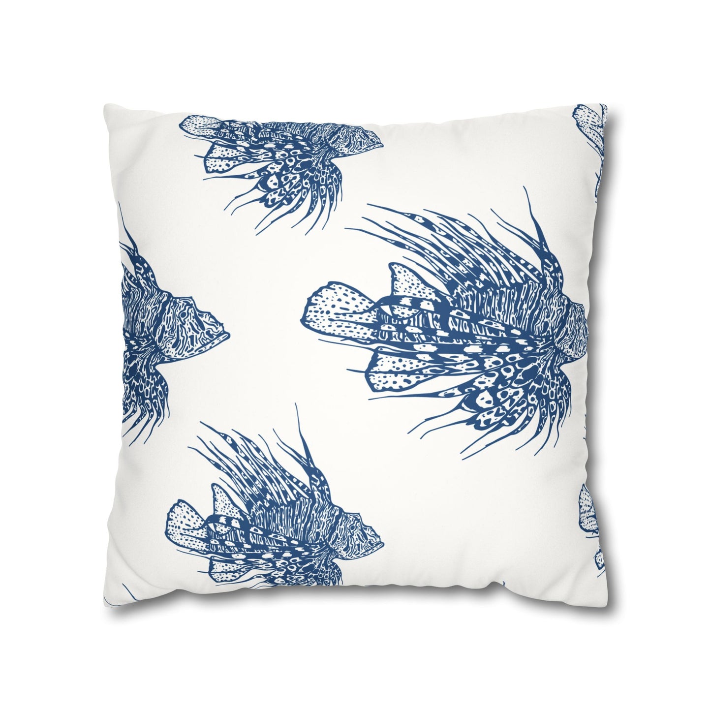 Lionfish -  Faux Suede Pillowcase - Perfect for Beach Lovers