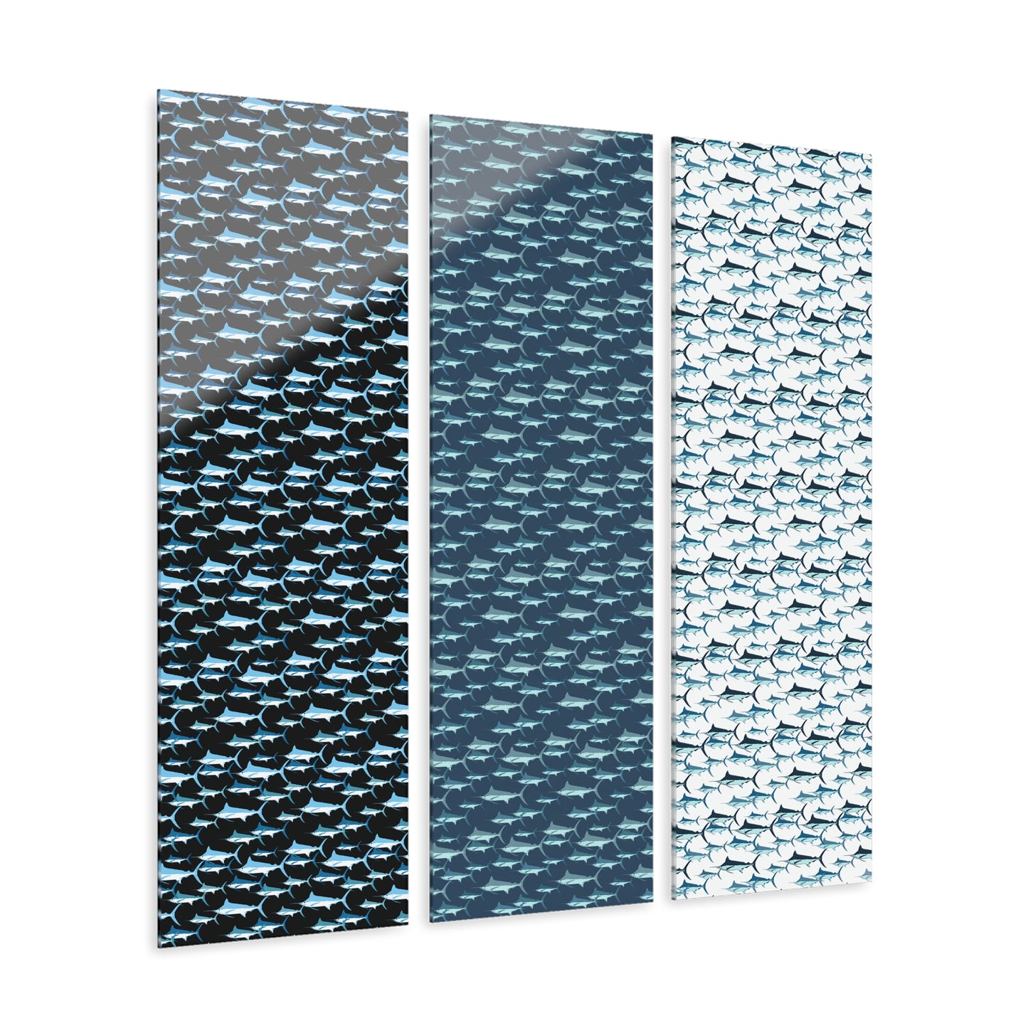 Marlin Acrylic Triptych Wall Art - Unique Coastal Decor