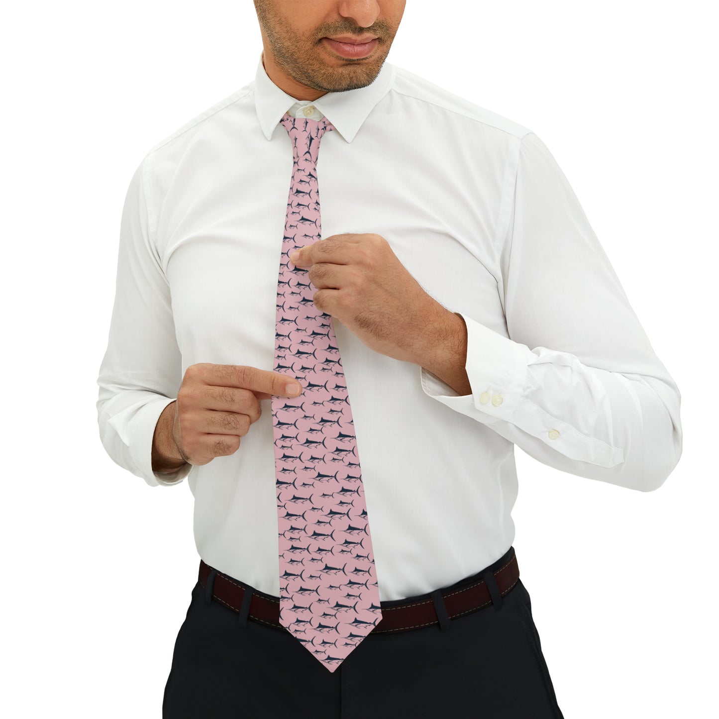 Marlin Necktie (Pink & Blue)