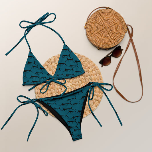 Marlin All-over print recycled string bikini
