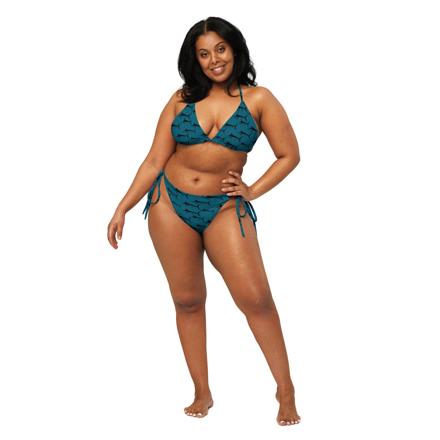 Marlin All-over print recycled string bikini