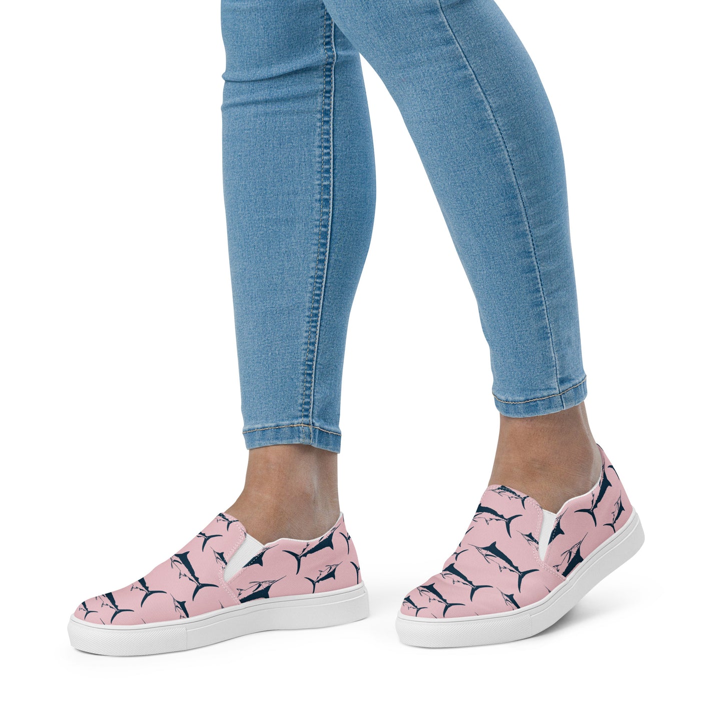 Marlin Pink Women’s slip-on canvas shoes