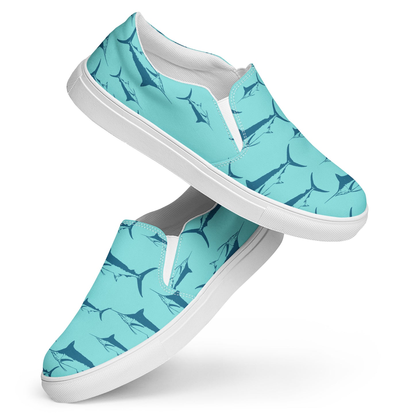 Marlin Women’s slip-on canvas shoes(Bright Teal)