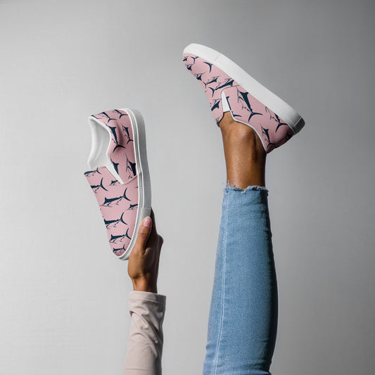 Marlin Pink Women’s slip-on canvas shoes