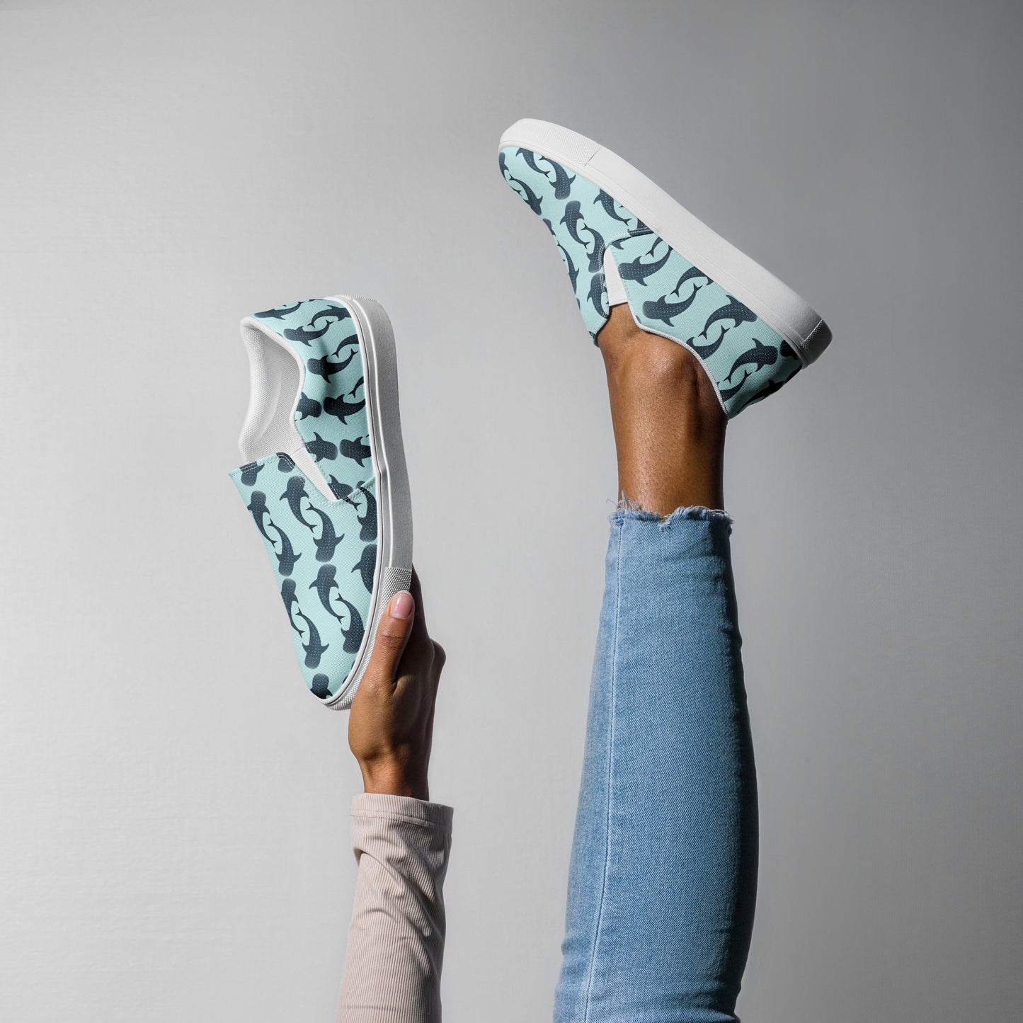 Whale Shark Women’s slip-on canvas shoes