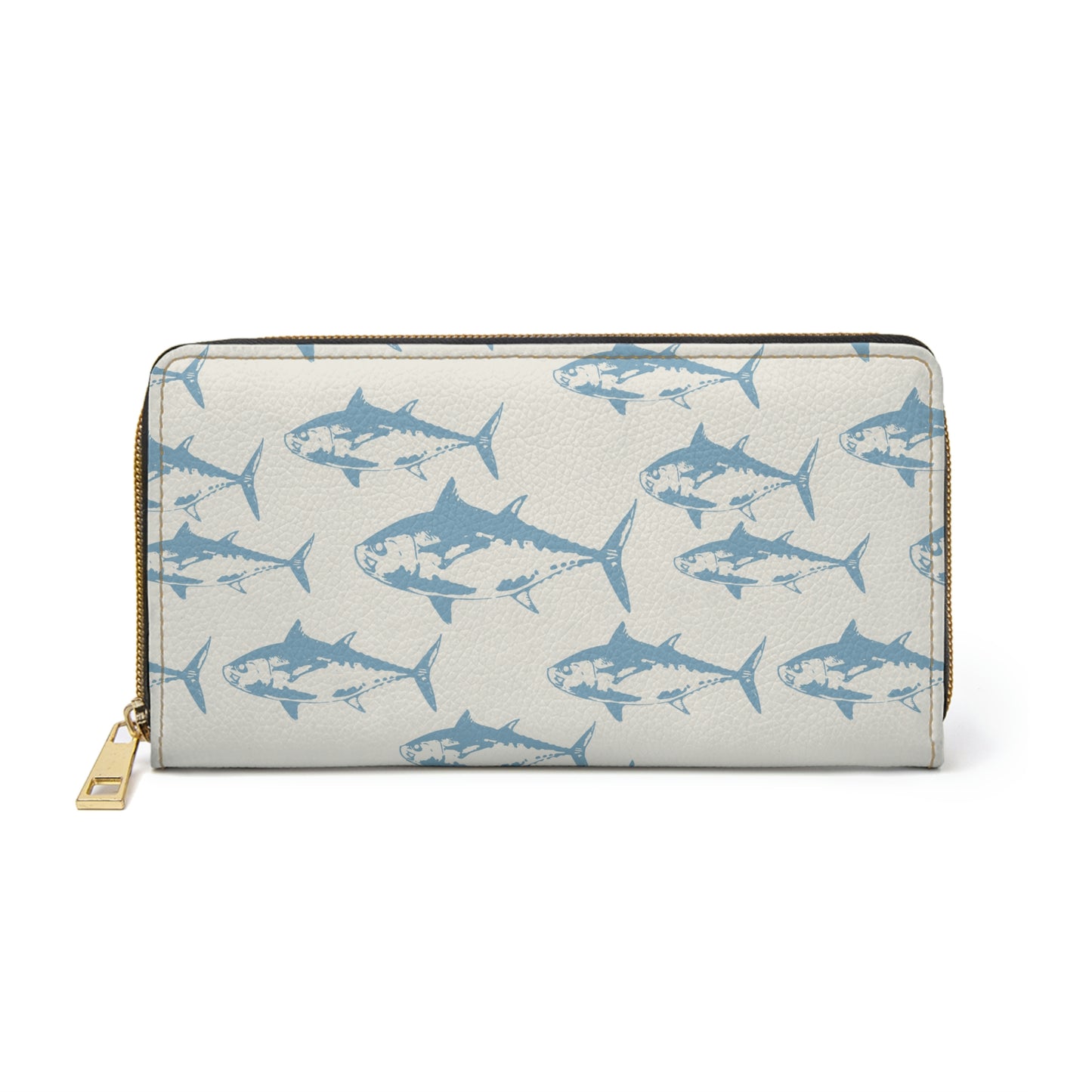 Black Fin Zipper Wallet
